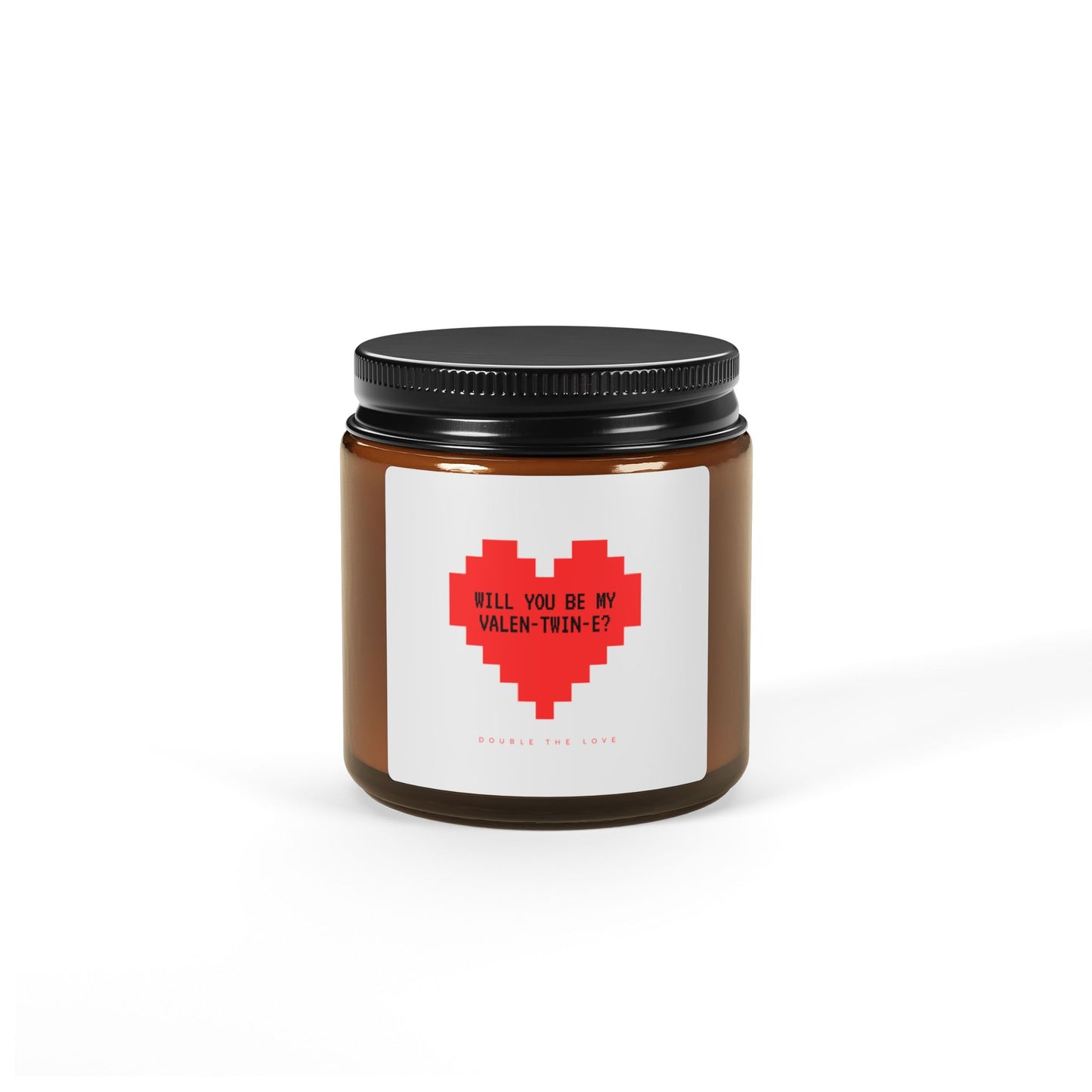 Romantic Candle - "Will You Be My Valen-twin-e?" - Perfect for Valentine's Day