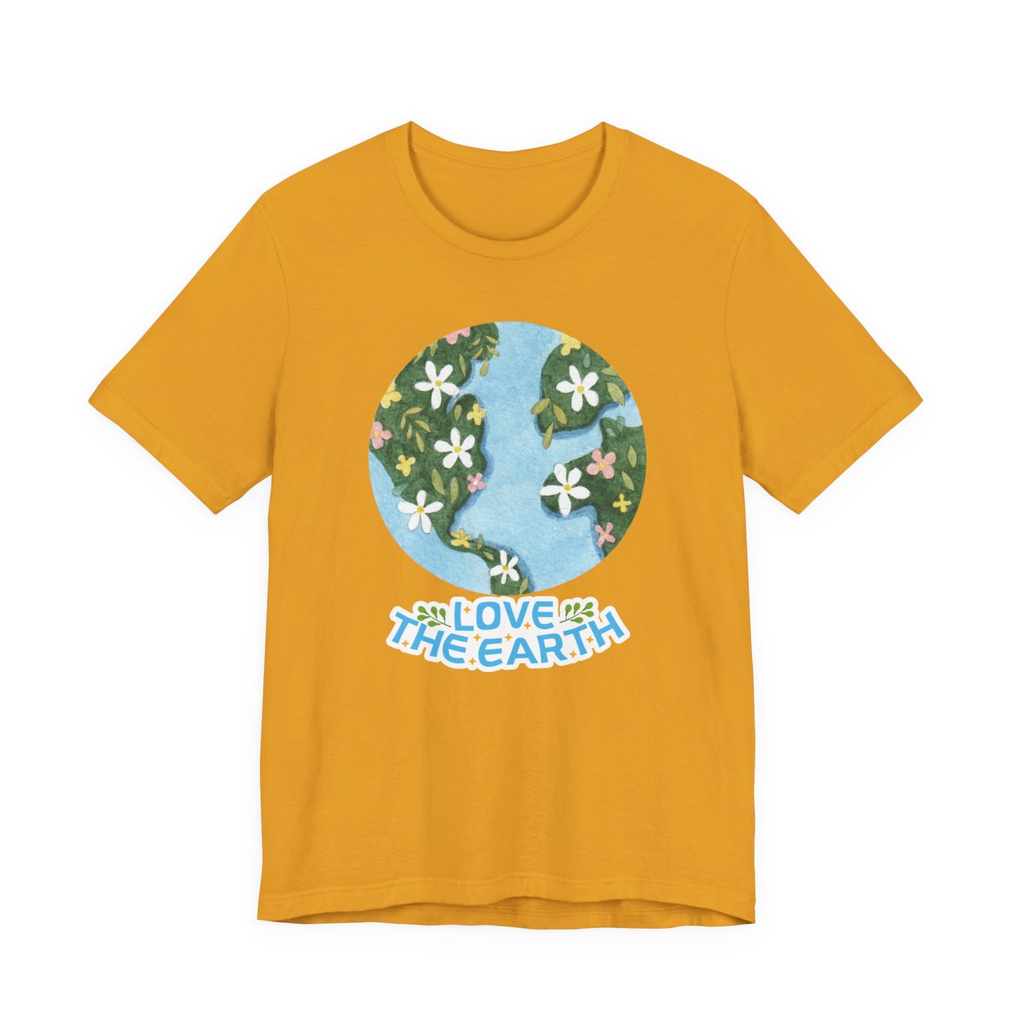 Love The Earth Floral Globe Tee — Eco-Friendly Earth Day T-Shirt