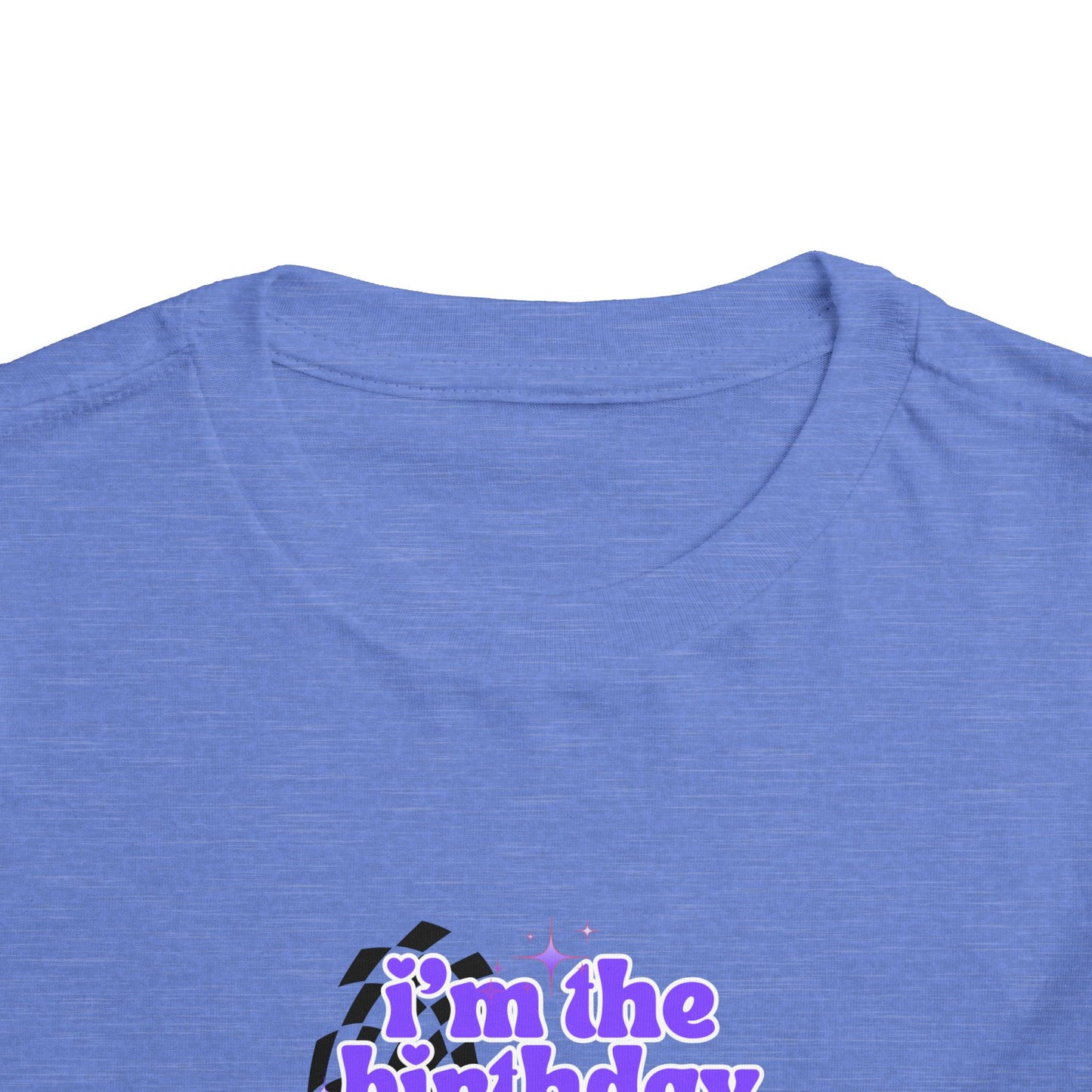 Birthday Boy Kids 2 to 5 Years Tee — 'I'm the Birthday Boy' Purple Racing Design