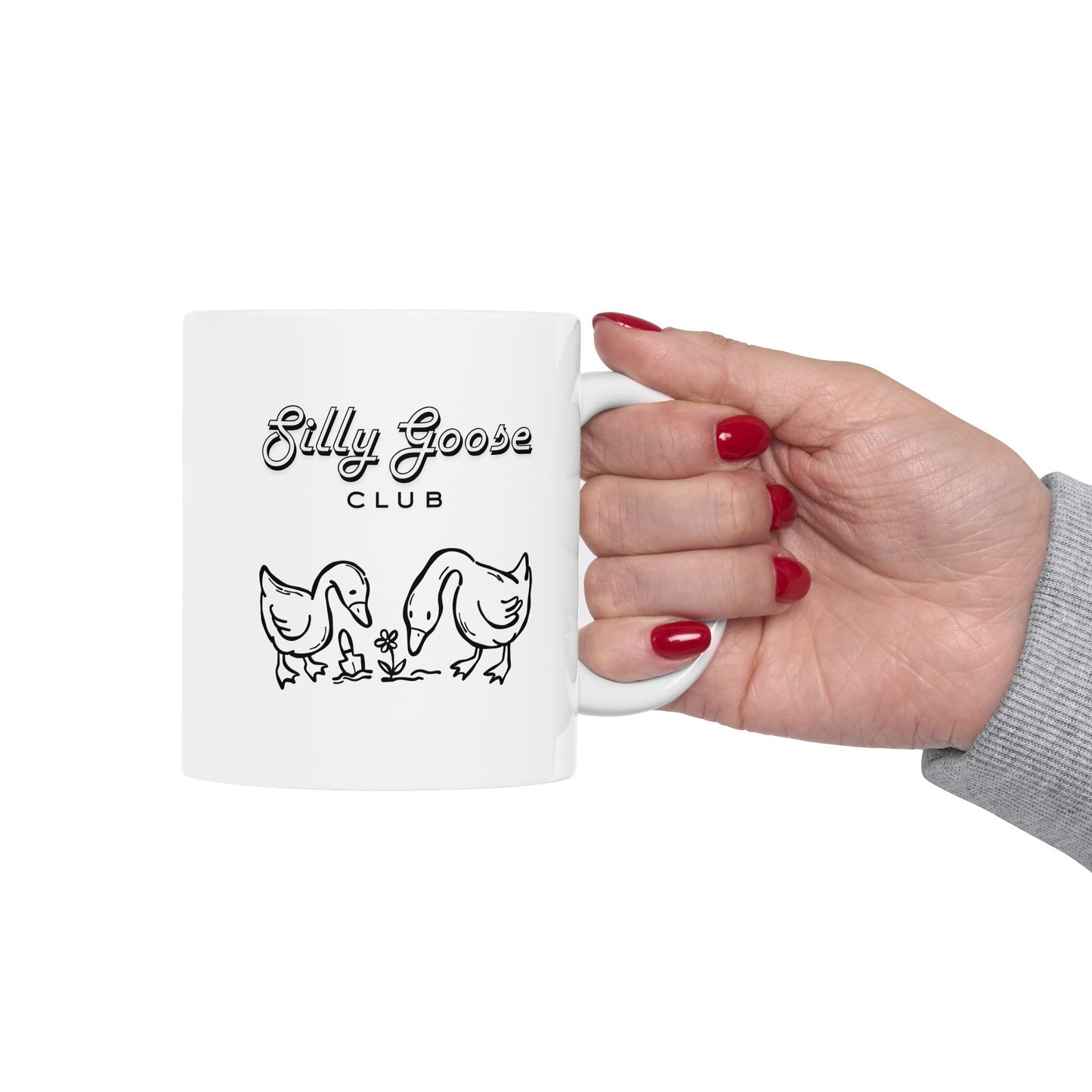 Silly Goose Mug — Cute Hand-Drawn Geese- Gift