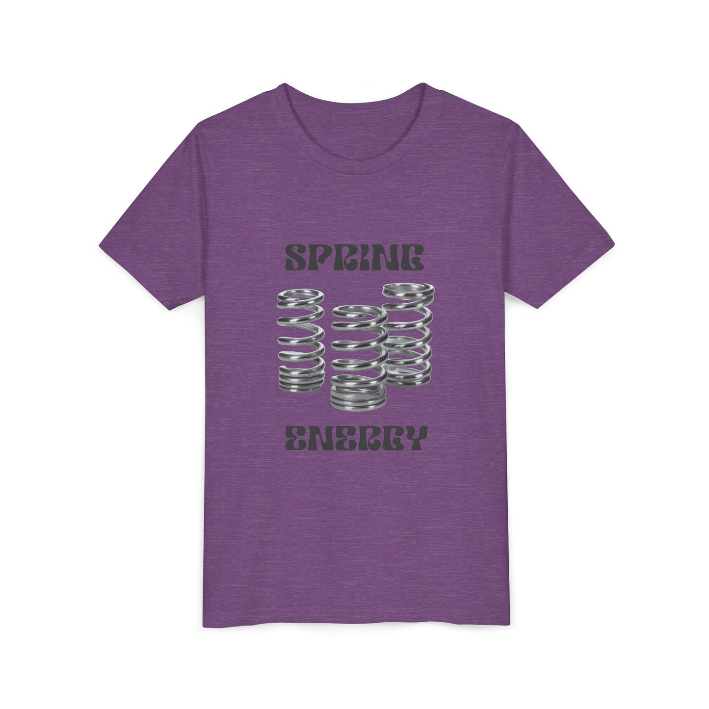 Spring Energy Unisex Youth T‑Shirt — Kids Graphic Tee with Coil Springs Design