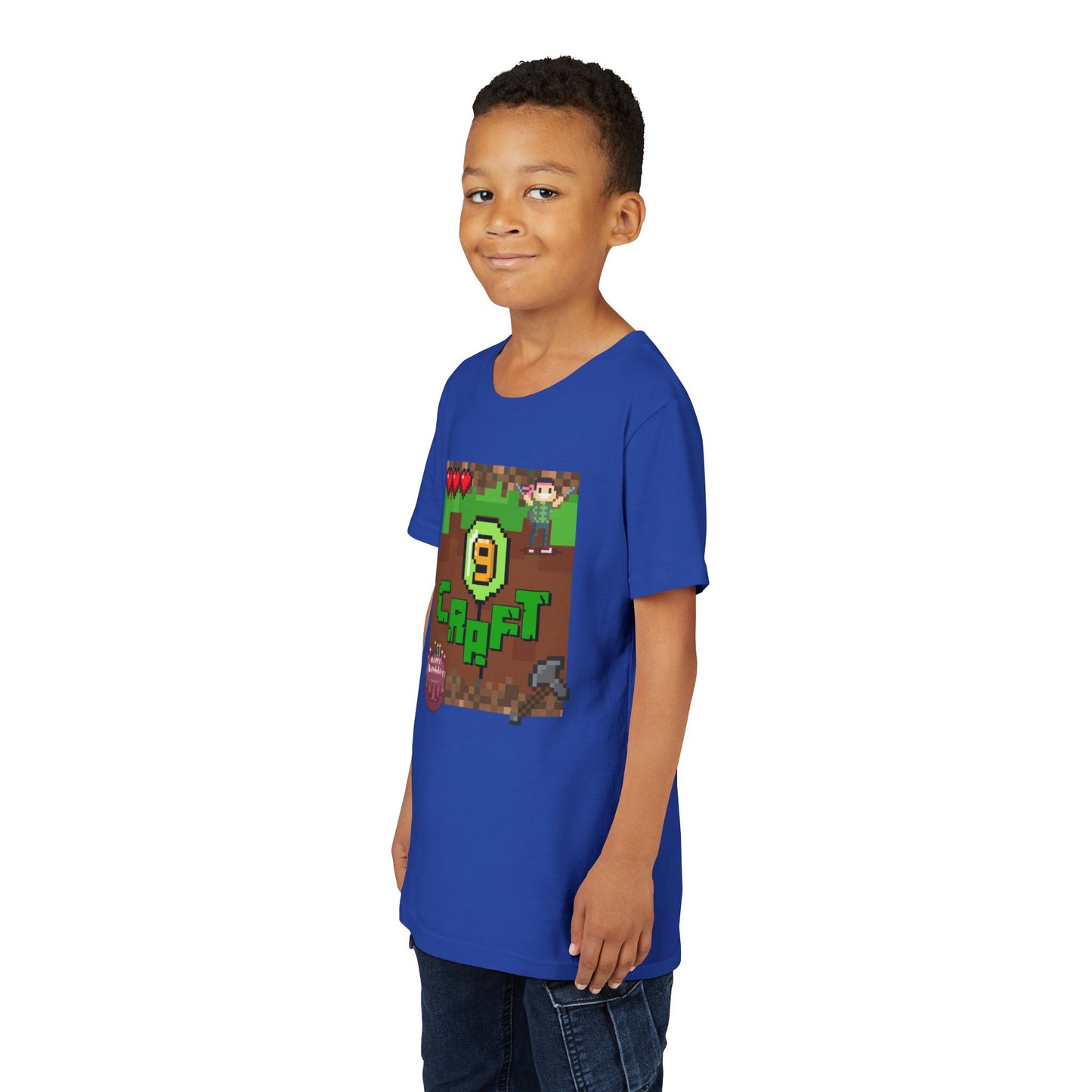 Minecraft-Style '9 Craft' Kids Tee — Birthday Gamer Shirt