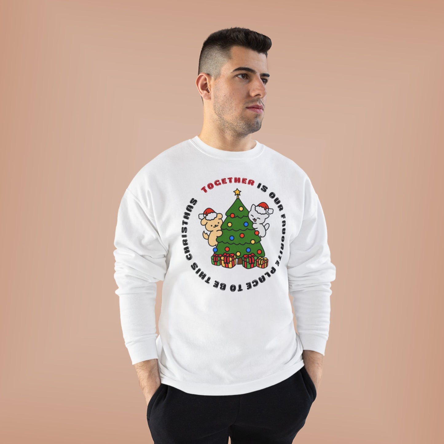 Matching Family Christmas Sweatshirt — "Together is Our Favorite Place to Be" Unisex Holiday Pullover