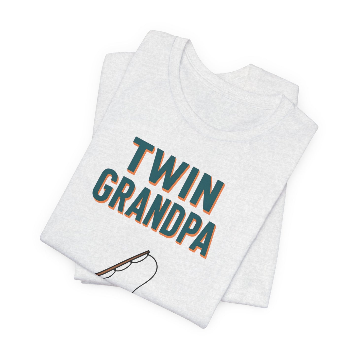 Twin Grandpa Fishing Tee — "Fishing For compliments" Grandfather Gift