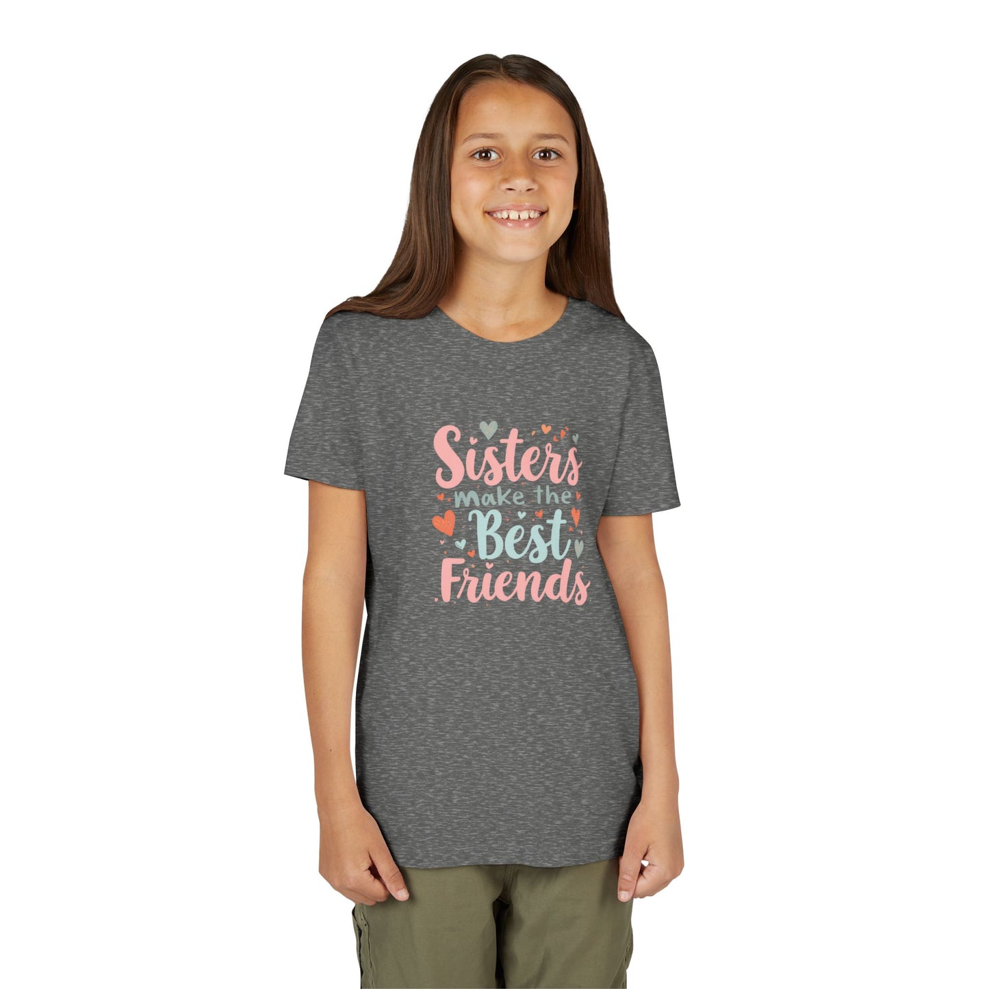 Youth Tee — “Sisters Make the Best Friends” Kids’ Sibling Love T-Shirt
