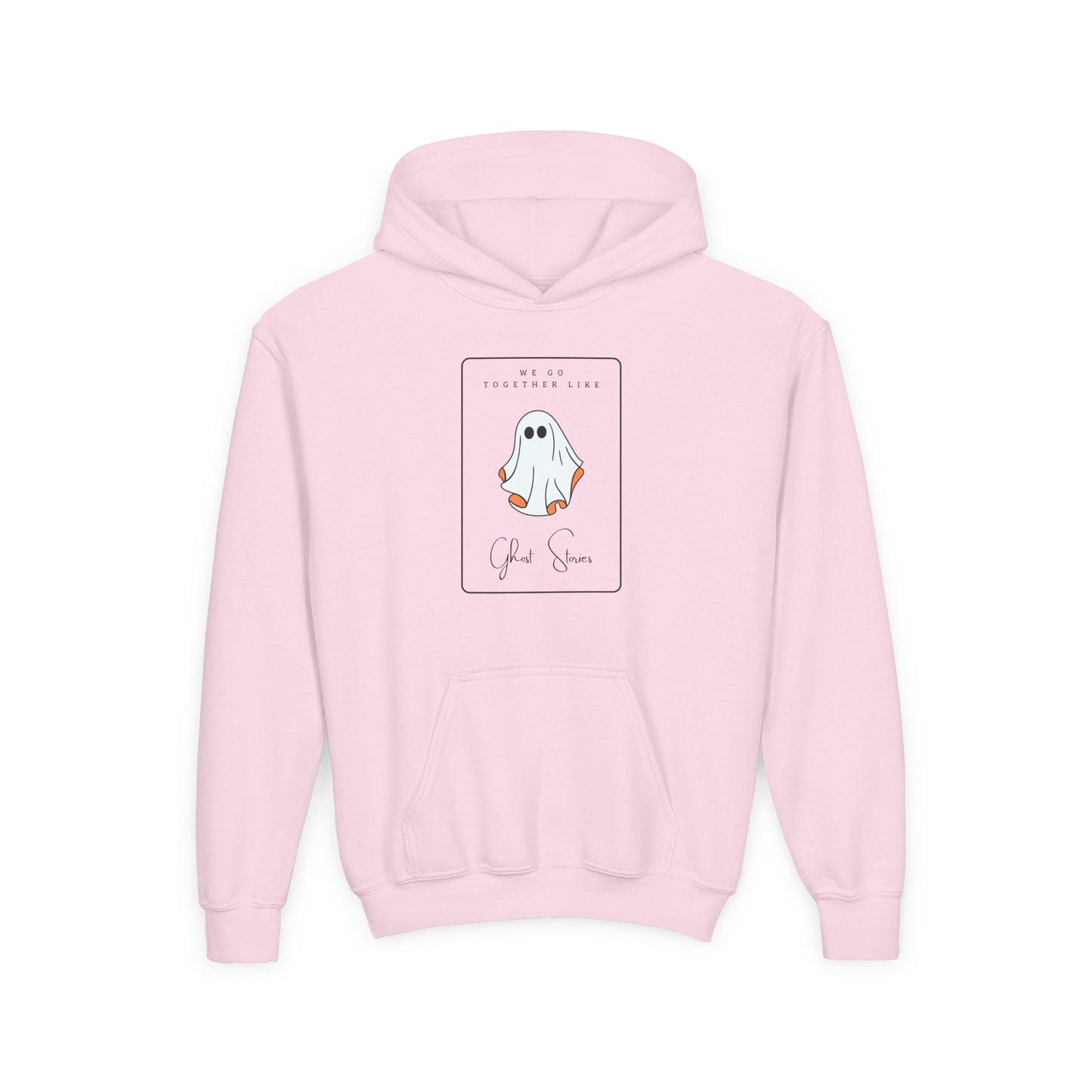 Matching Besties- Youth Hooded Sweatshirt - "We Go Together Like Ghost Stories" ( and matches with two more designs)