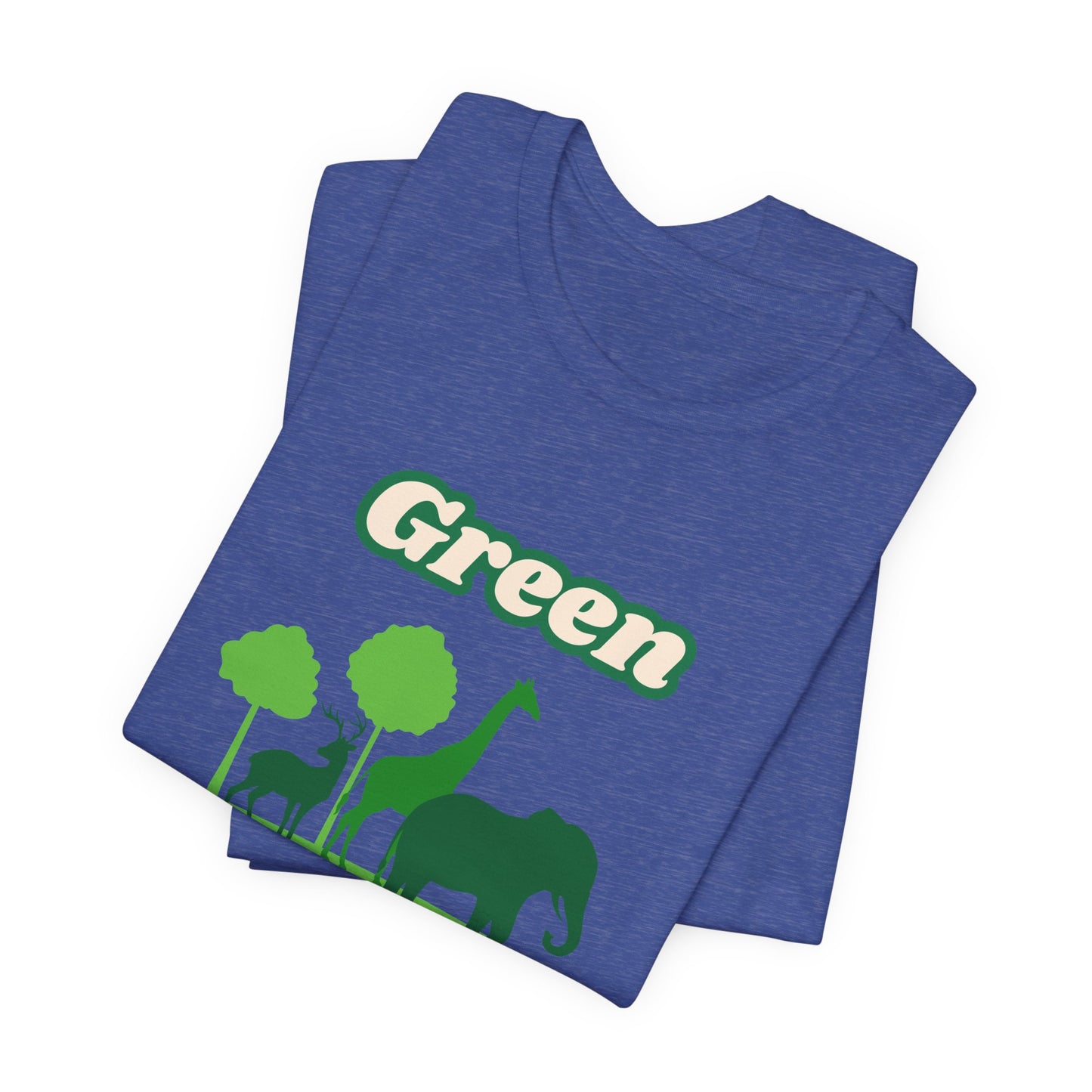 Green Mens Wildlife Conservation T-Shirt — "Green is the New Black" Eco Tee