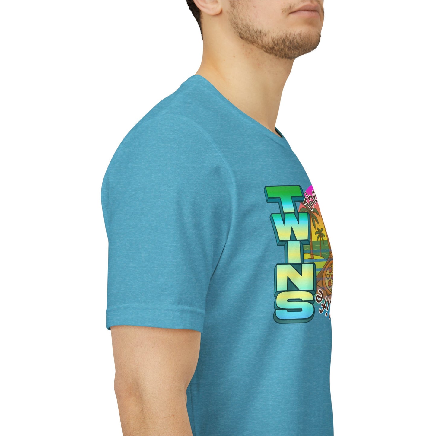 Hawaiian Pizza- Twin Dad Beach T-Shirt — Vintage 90's Style Tee