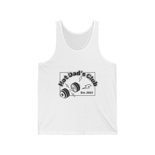 "Hot Dad's Club" Dad's Gym Jersey Tank, Fitness Tank Top, Father's Day Gift, Athletic Wear, Workout Apparel, Gift for Dad