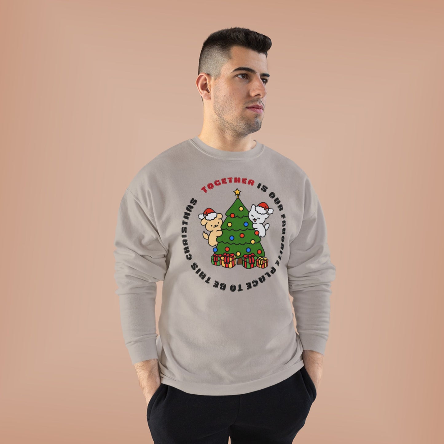 Matching Family Christmas Sweatshirt — "Together is Our Favorite Place to Be" Unisex Holiday Pullover