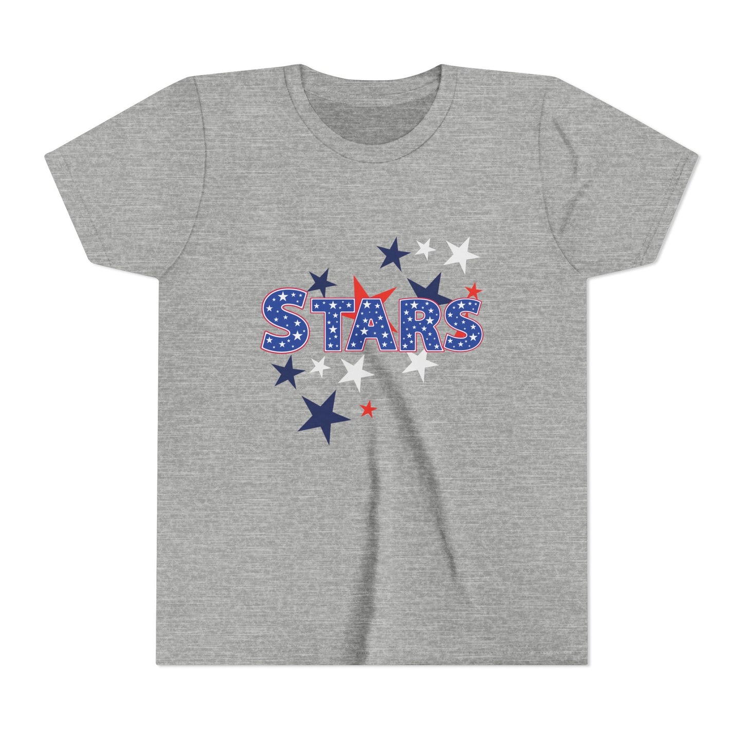 4th July -Youth Stars Tee - Patriotic Red White Blue Kids Shirt