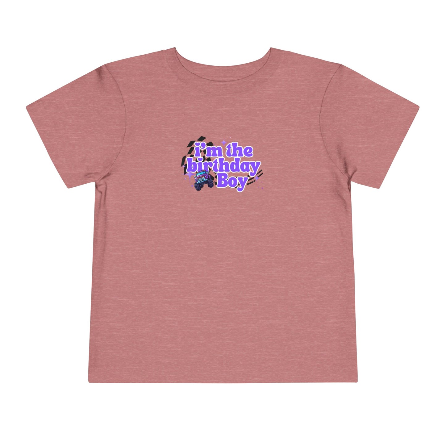 Birthday Boy Kids 2 to 5 Years Tee — 'I'm the Birthday Boy' Purple Racing Design