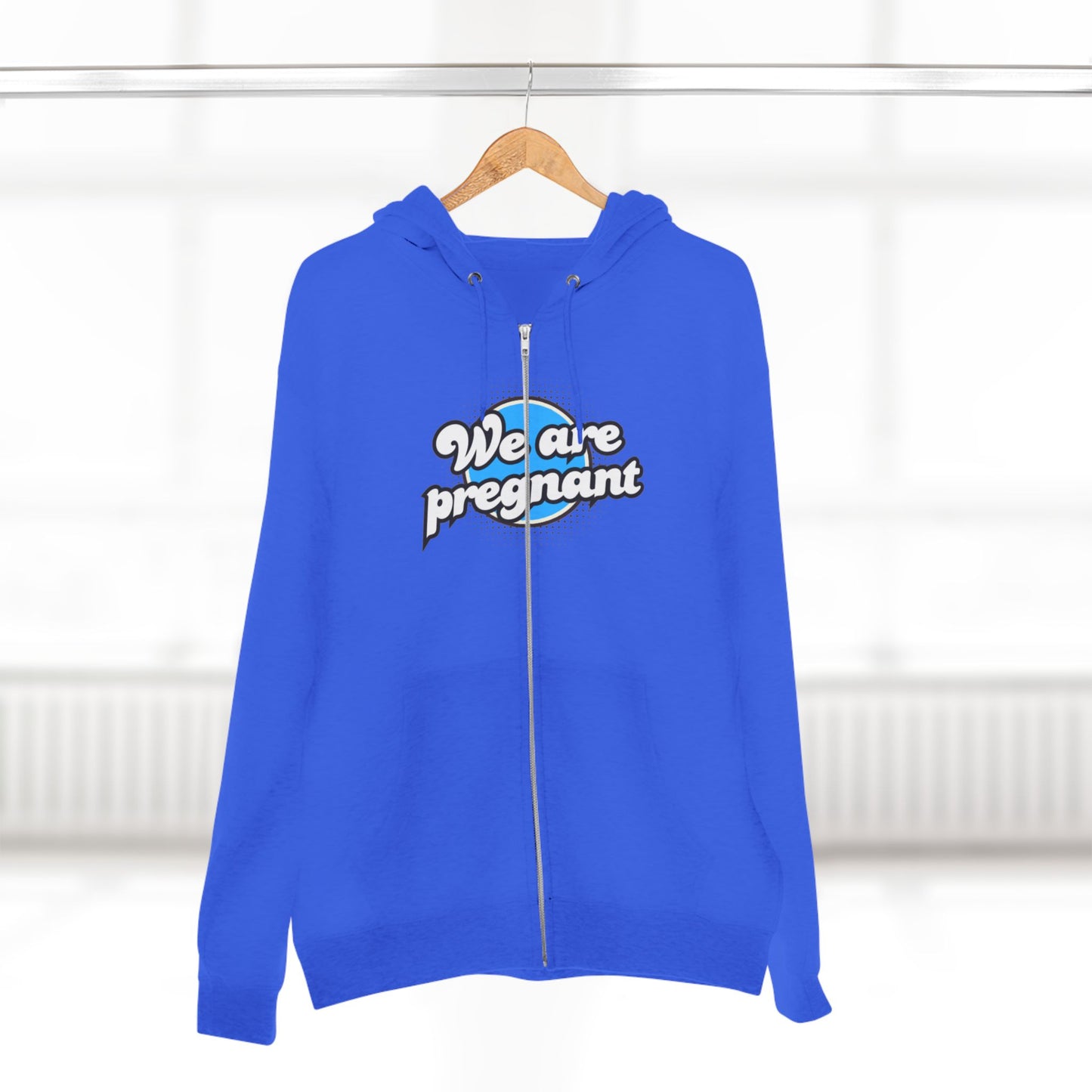 Unisex Zip Hoodie for Expecting Parents, We Are Pregnant Sweatshirt, Maternity Gift, Baby Announcement Apparel, Cozy Pregnancy Wear