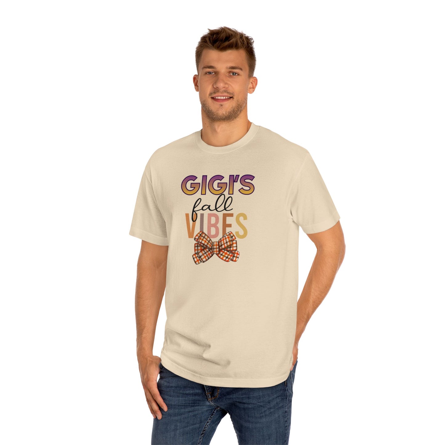 Gigi's Fall Vibes Tee — Plaid Bow Grandma Autumn Shirt