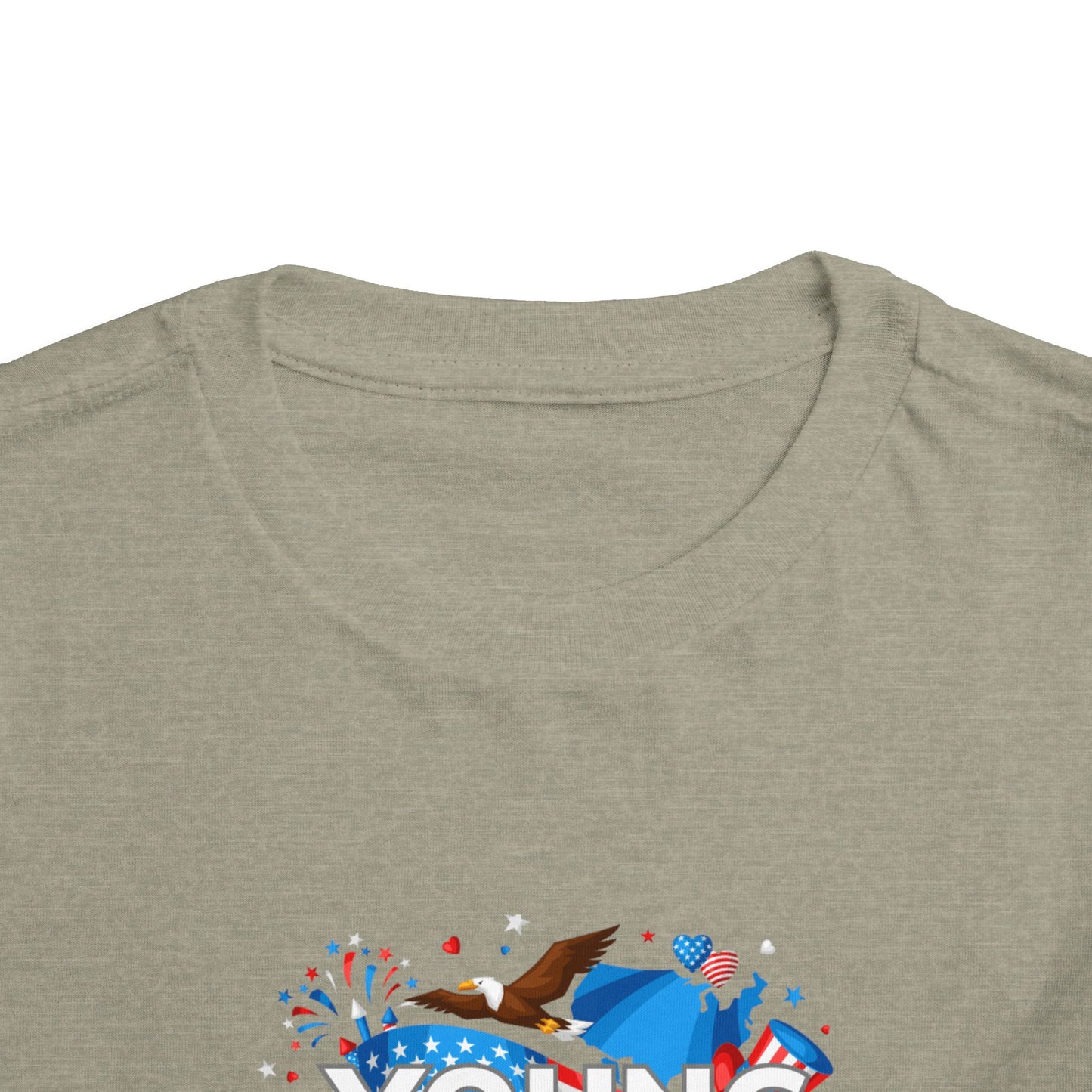 3rd Birthday- "Young and Free" USA Toddler Tee – Cute Kids' Unisex Shirt with Patriotic Design
