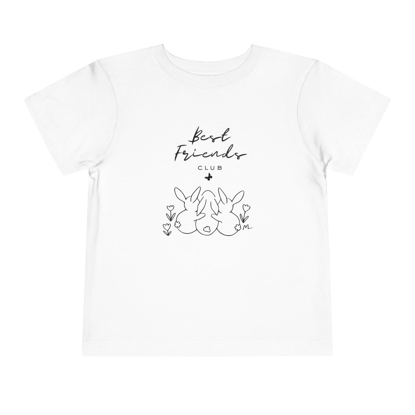 Toddler and Infant Tee — "Best Friends" Bunny Graphic Short Sleeve