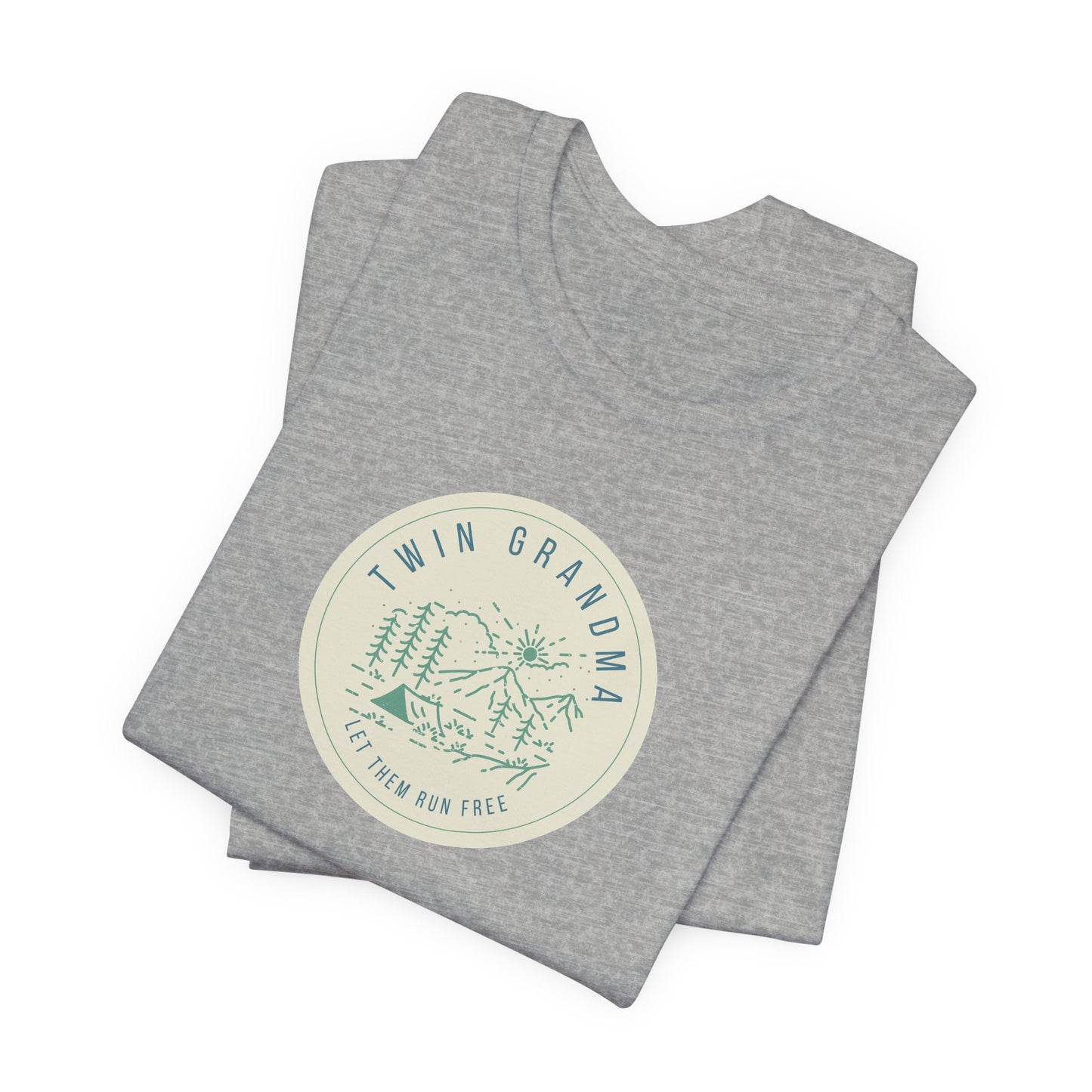Twin Grandma-Let them run free-Vintage Camp Logo Shirt
