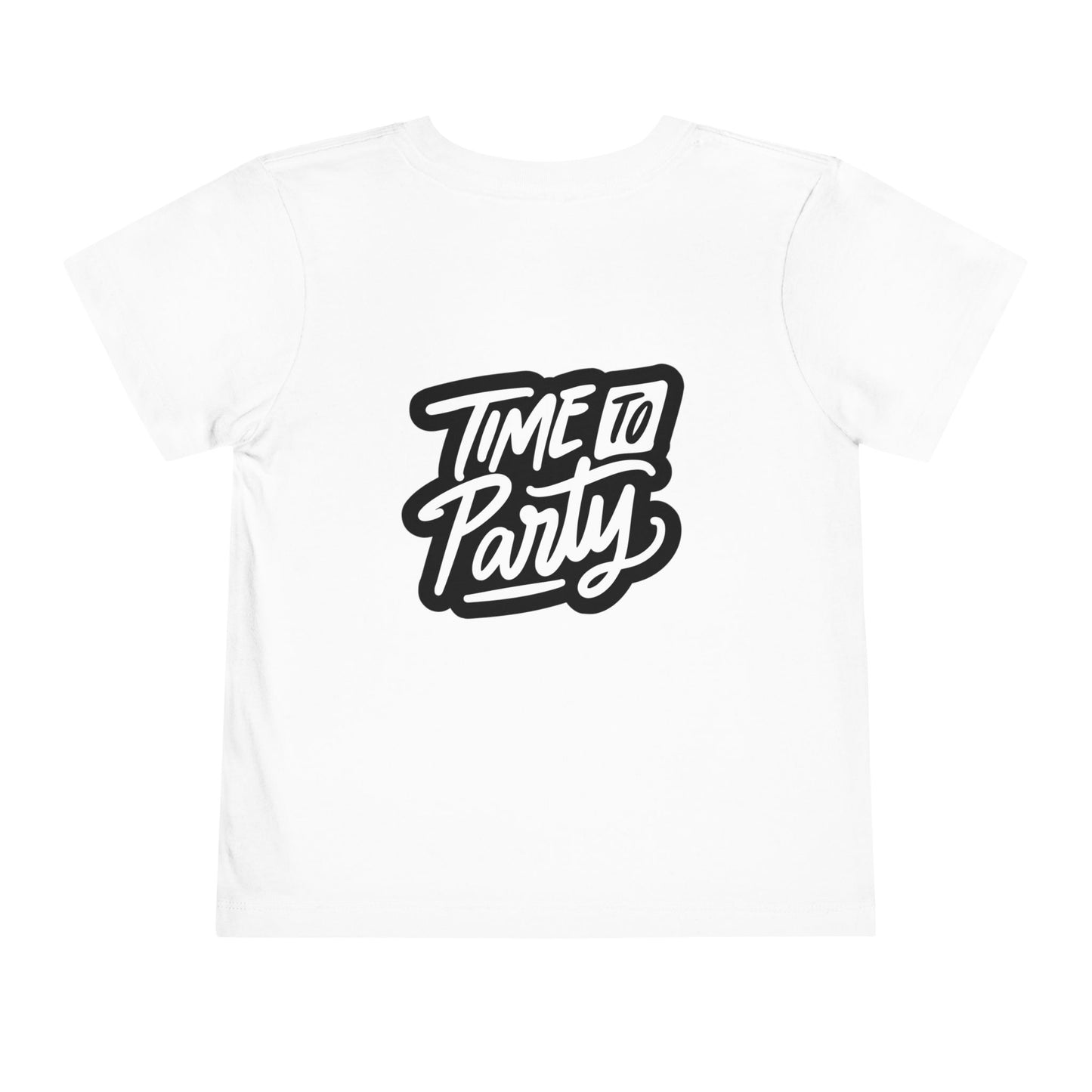 Fraternal Twin- Frat Girl- Toddler Tee — "frat girl" Front with "Time to Party" Back Graphic