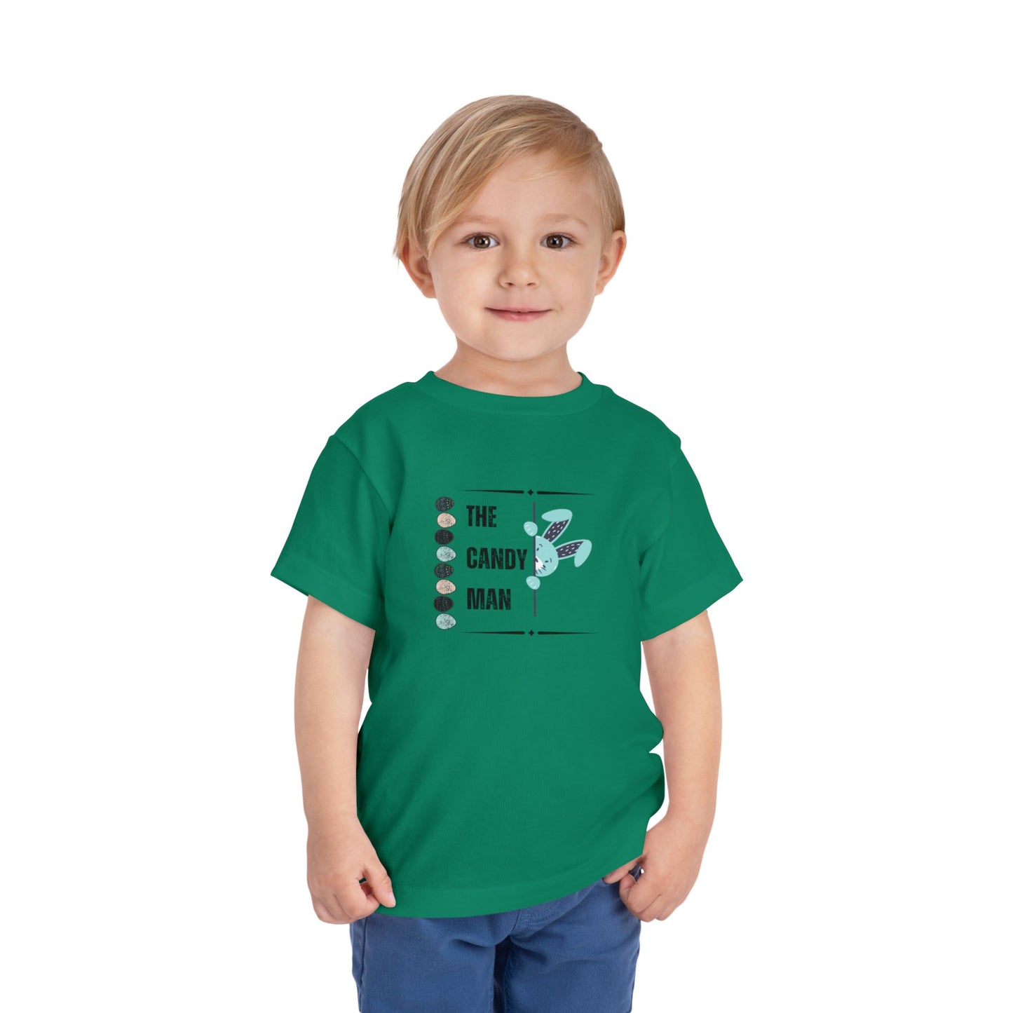 Toddler Tee — "The Candy Man" Cute Easter Bunny Candy Graphic Shirt