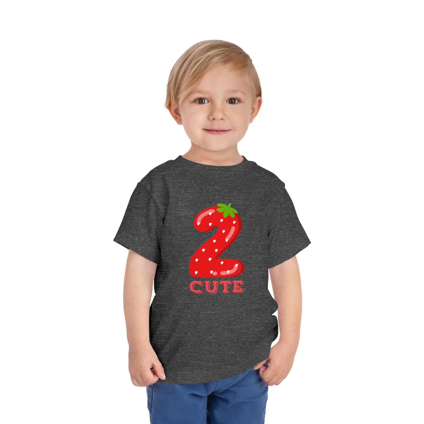 2 Cute Strawberry Toddler Tee – 2nd Birthday Shirt