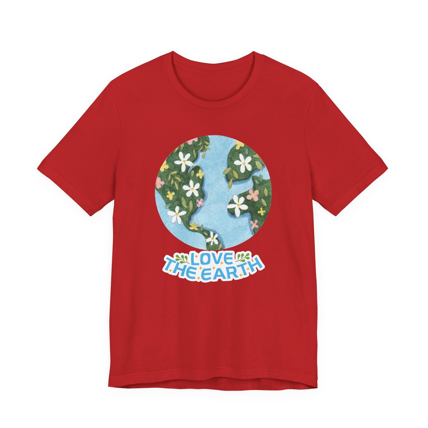 Love The Earth Floral Globe Tee — Eco-Friendly Earth Day T-Shirt