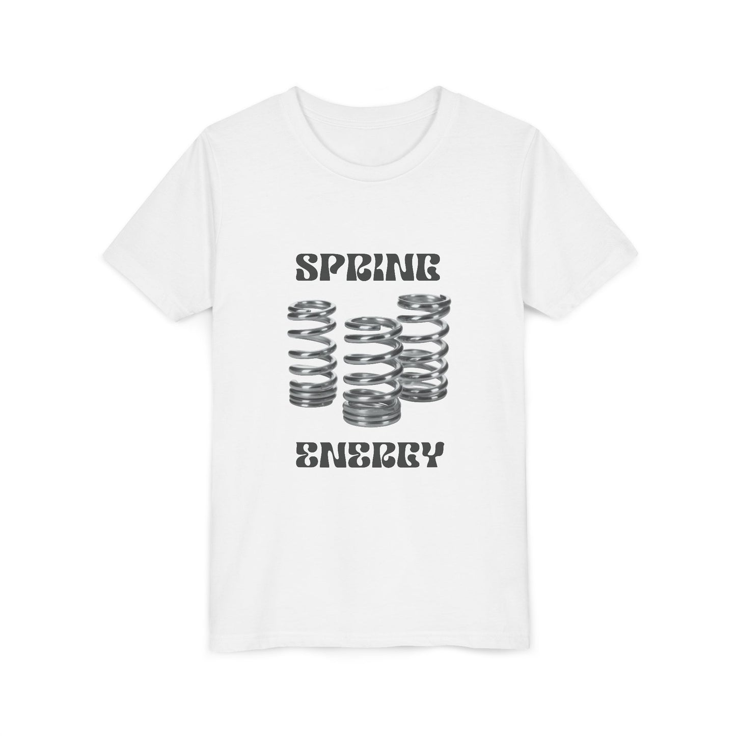 Spring Energy Unisex Youth T‑Shirt — Kids Graphic Tee with Coil Springs Design