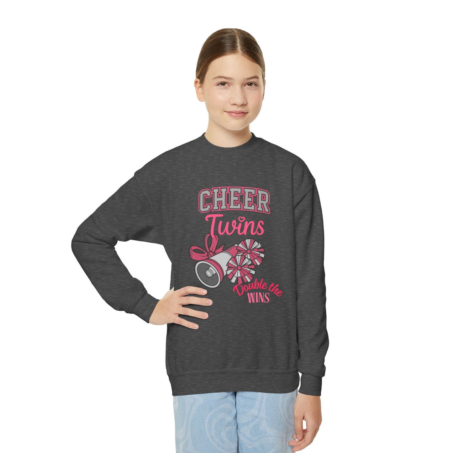Cheer Twins -Sweatshirt — 'Double the Wins'