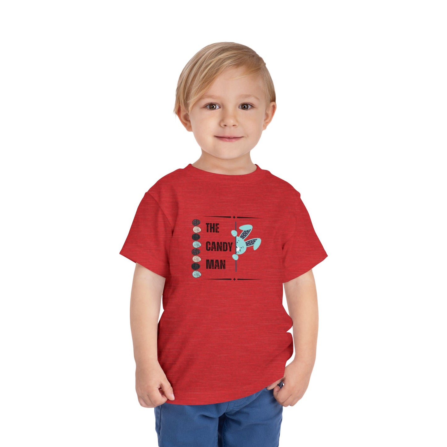 Toddler Tee — "The Candy Man" Cute Easter Bunny Candy Graphic Shirt
