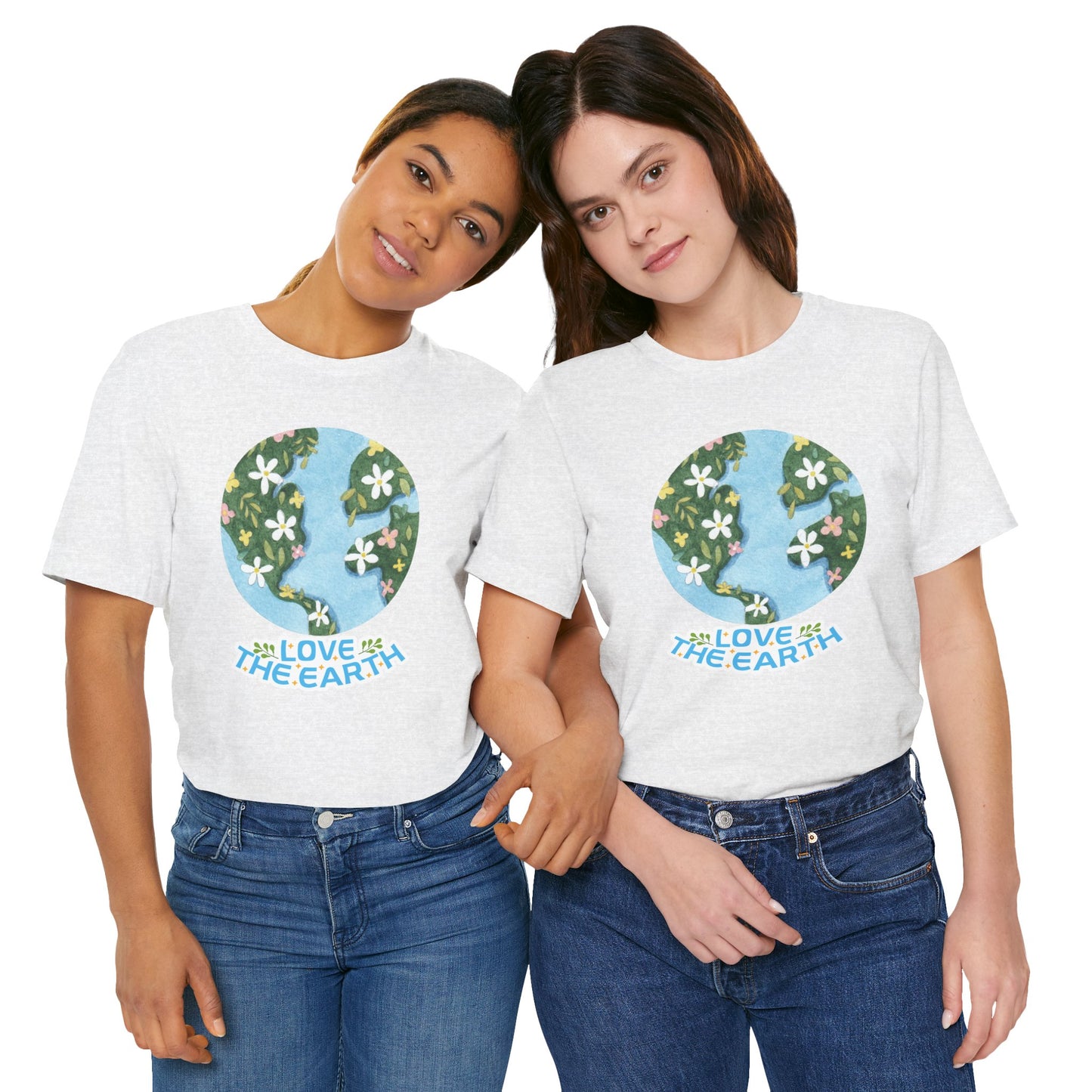 Love The Earth Floral Globe Tee — Eco-Friendly Earth Day T-Shirt
