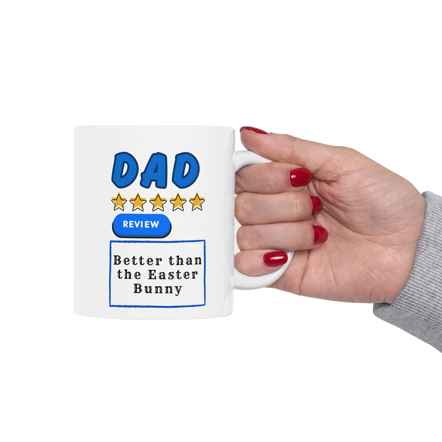 Dad Easter Mug Gift for Right and Left Handed Users