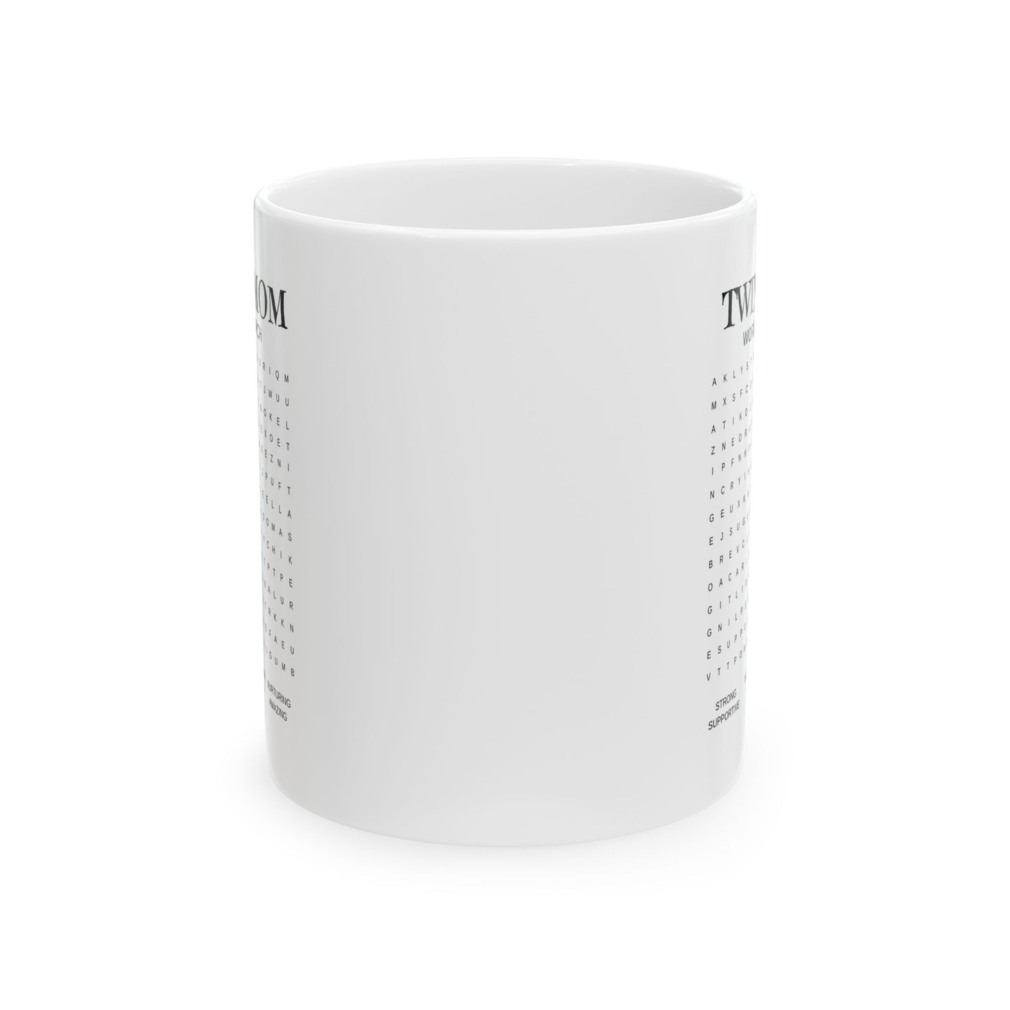 Twin Moms Word search Ceramic Mug