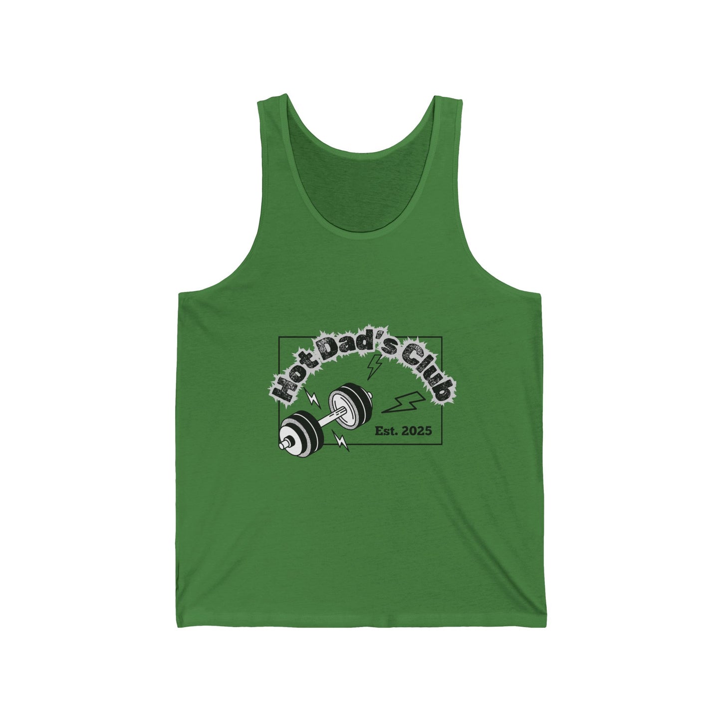 "Hot Dad's Club" Dad's Gym Jersey Tank, Fitness Tank Top, Father's Day Gift, Athletic Wear, Workout Apparel, Gift for Dad
