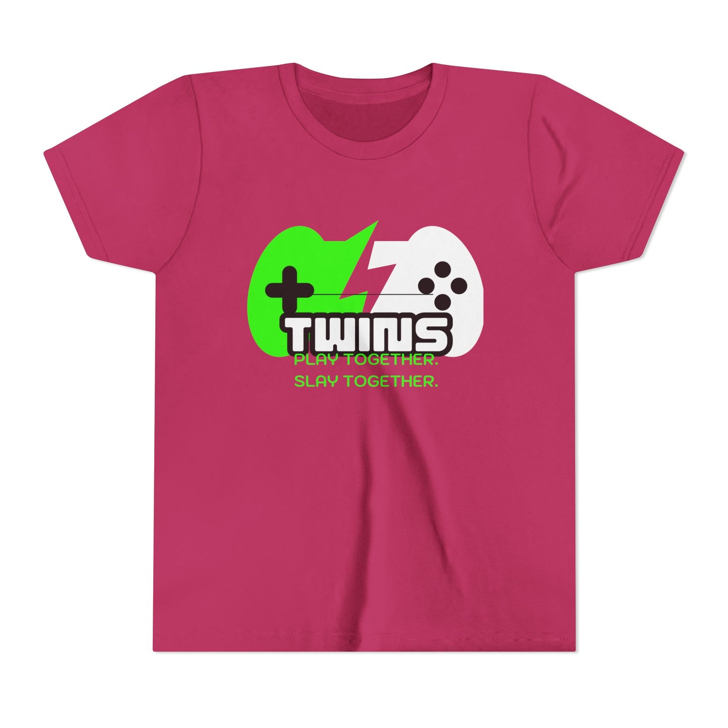 Teen Twins Gaming Tee — "Twins: Play Together, Slay Together"