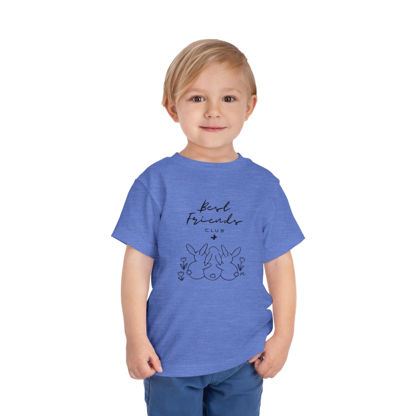 Toddler and Infant Tee — "Best Friends" Bunny Graphic Short Sleeve