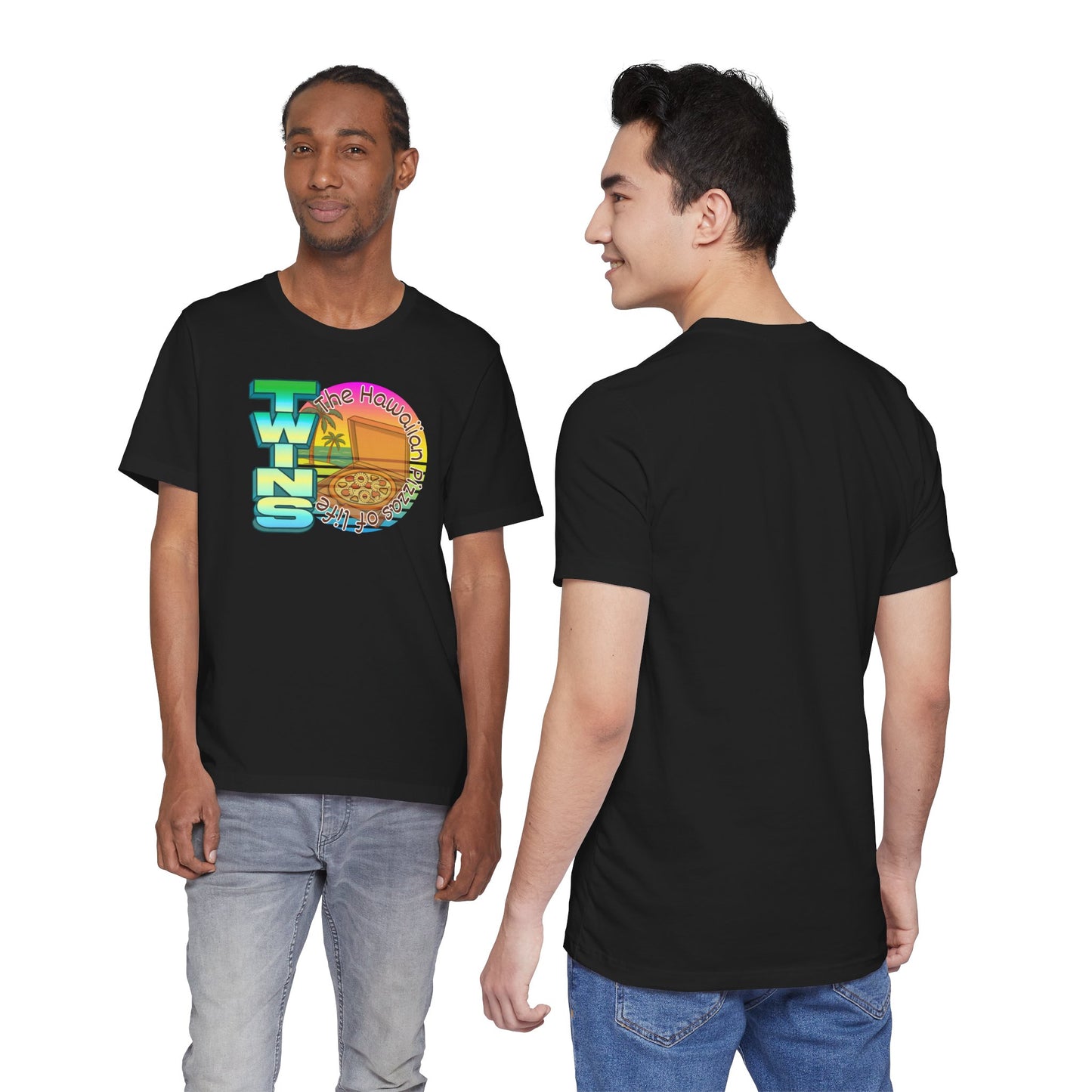 Hawaiian Pizza- Twin Dad Beach T-Shirt — Vintage 90's Style Tee