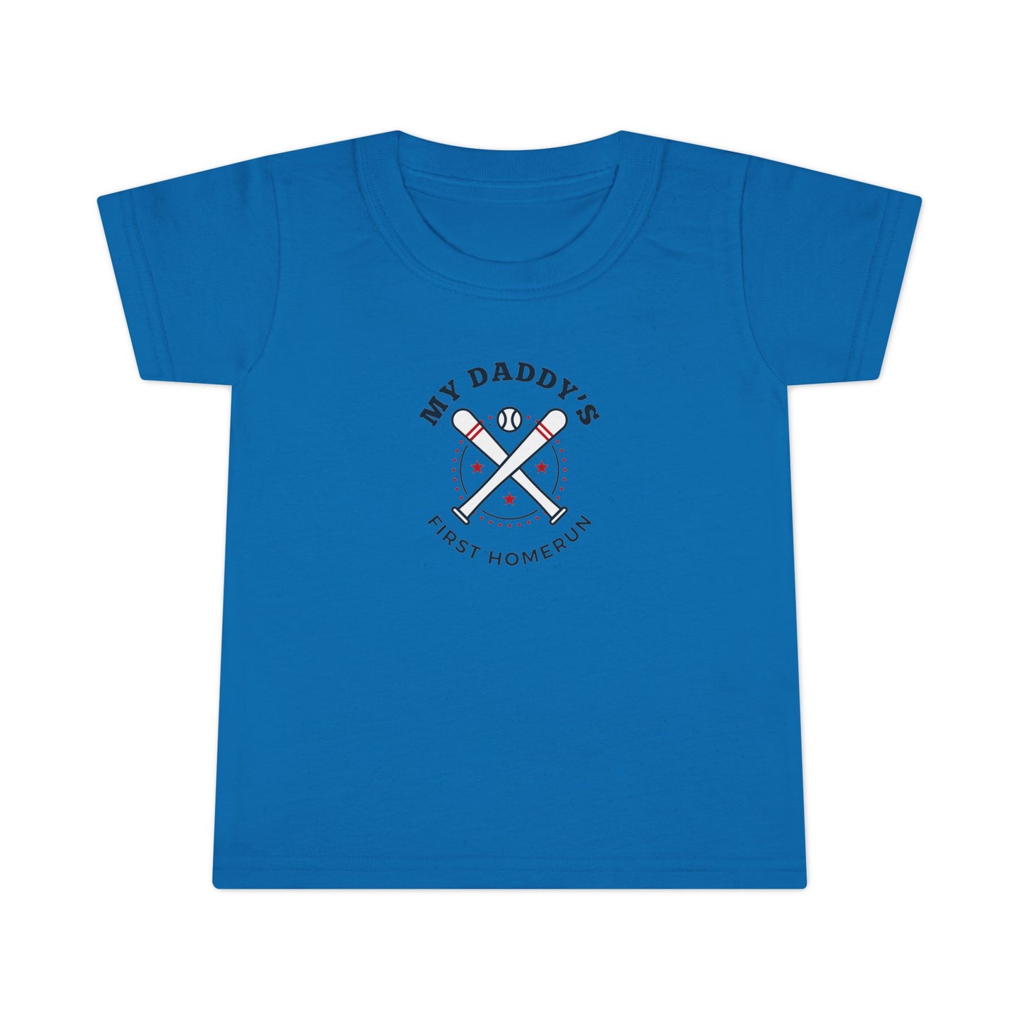Family Matching-Baseball-"My Daddy's First Home Run" Toddler T-Shirt - Ages 2-6 Years)