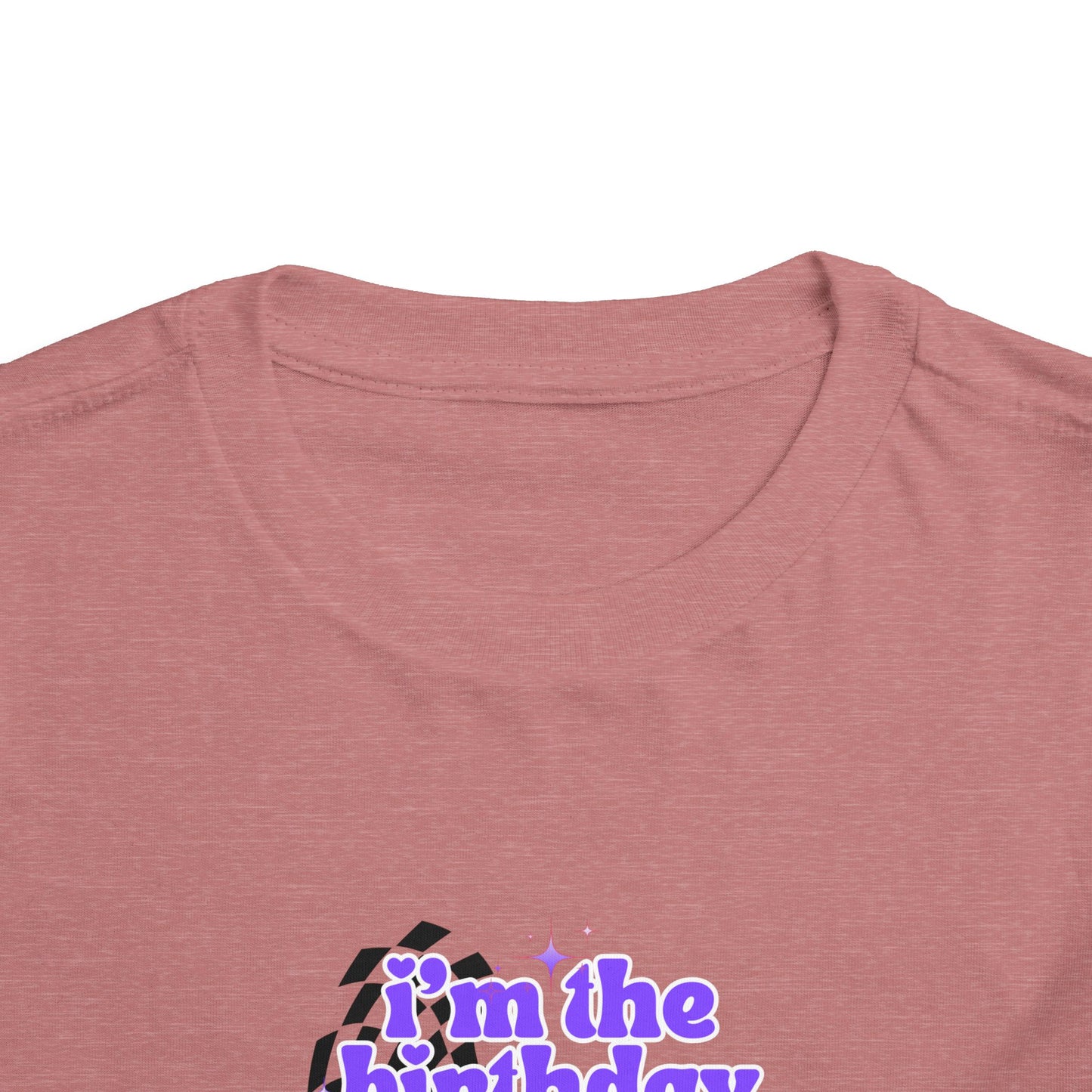 Birthday Boy Kids 2 to 5 Years Tee — 'I'm the Birthday Boy' Purple Racing Design