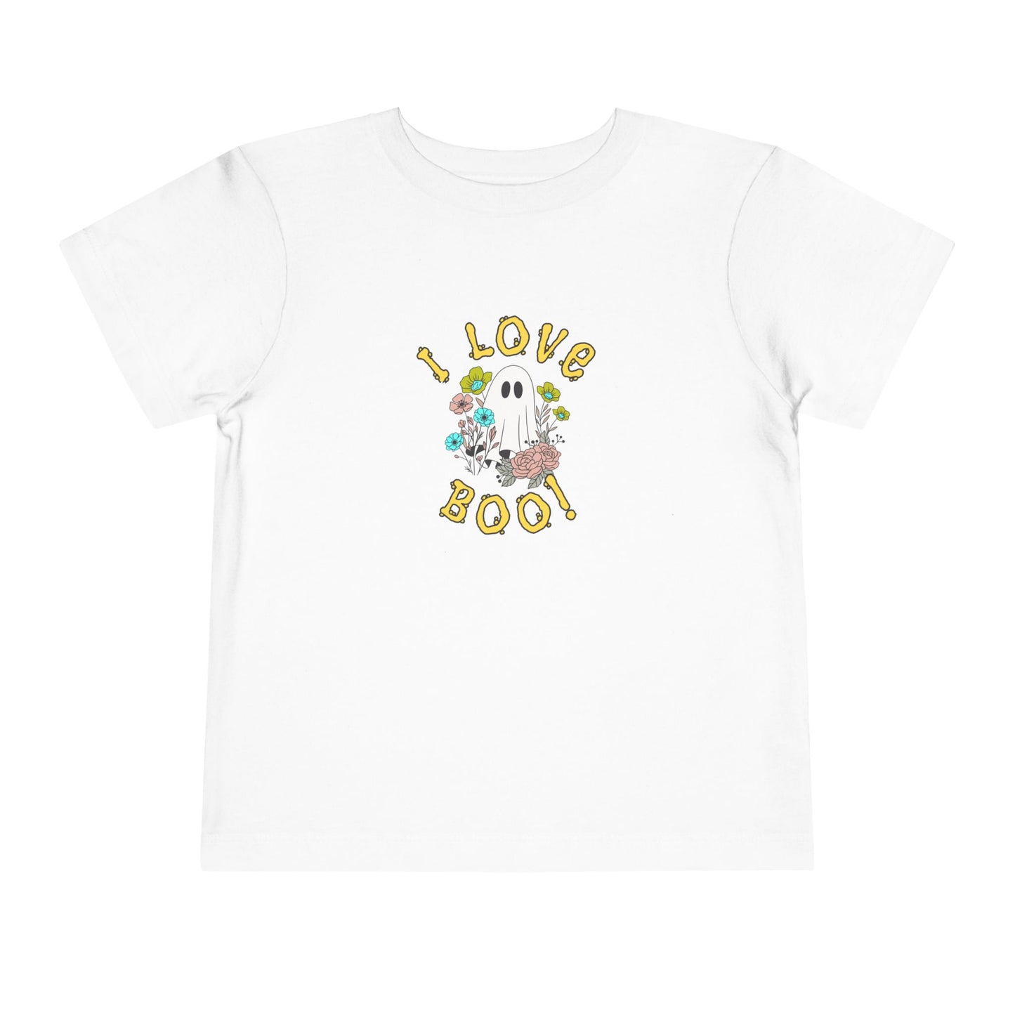 Adorable Toddler Halloween T-shirt - I Love Boo! Cute Ghost Design for Kids, Halloween Costume, Fall Celebration, Trick-or-Treat