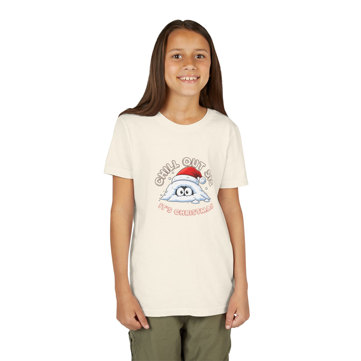Chill Out Sis, It's Christmas, Youth Short Sleeve Shirt