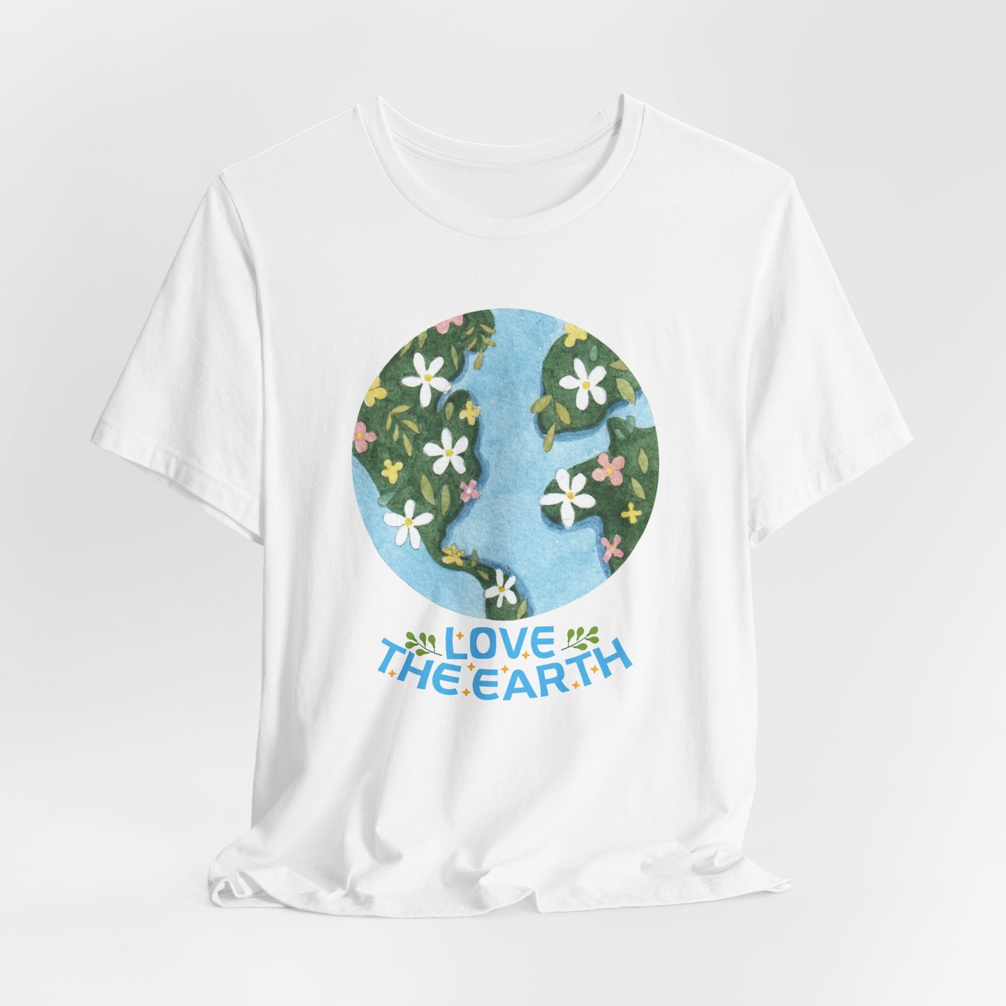 Love The Earth Floral Globe Tee — Eco-Friendly Earth Day T-Shirt