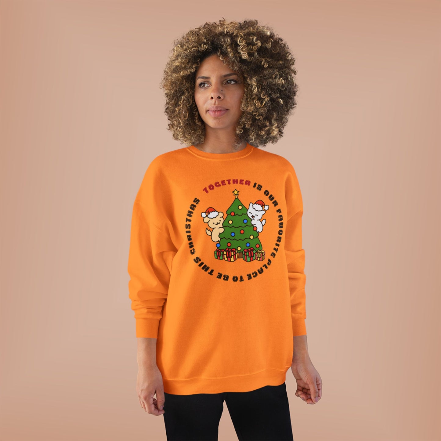 Matching Family Christmas Sweatshirt — "Together is Our Favorite Place to Be" Unisex Holiday Pullover