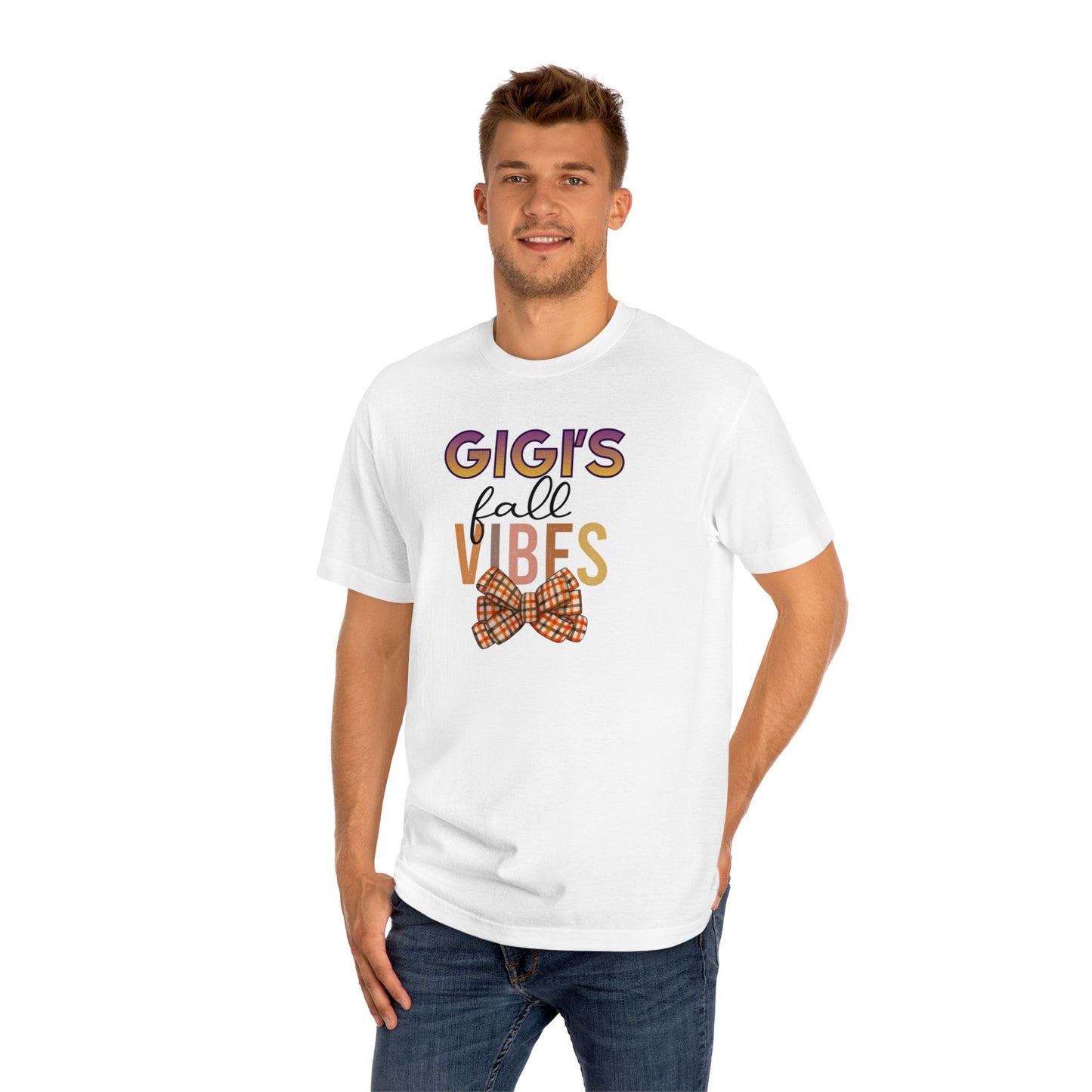 Gigi's Fall Vibes Tee — Plaid Bow Grandma Autumn Shirt