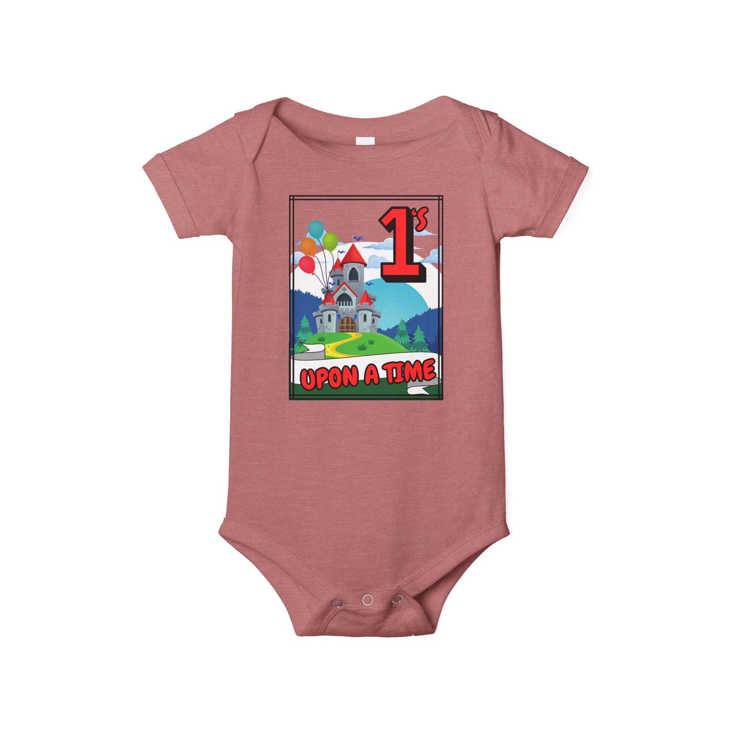 1st Birthday Baby Bodysuit "Once Upon a Time" Adorable Twin/ Triplet Matching Outfits | Infant One Piece | Party Attire