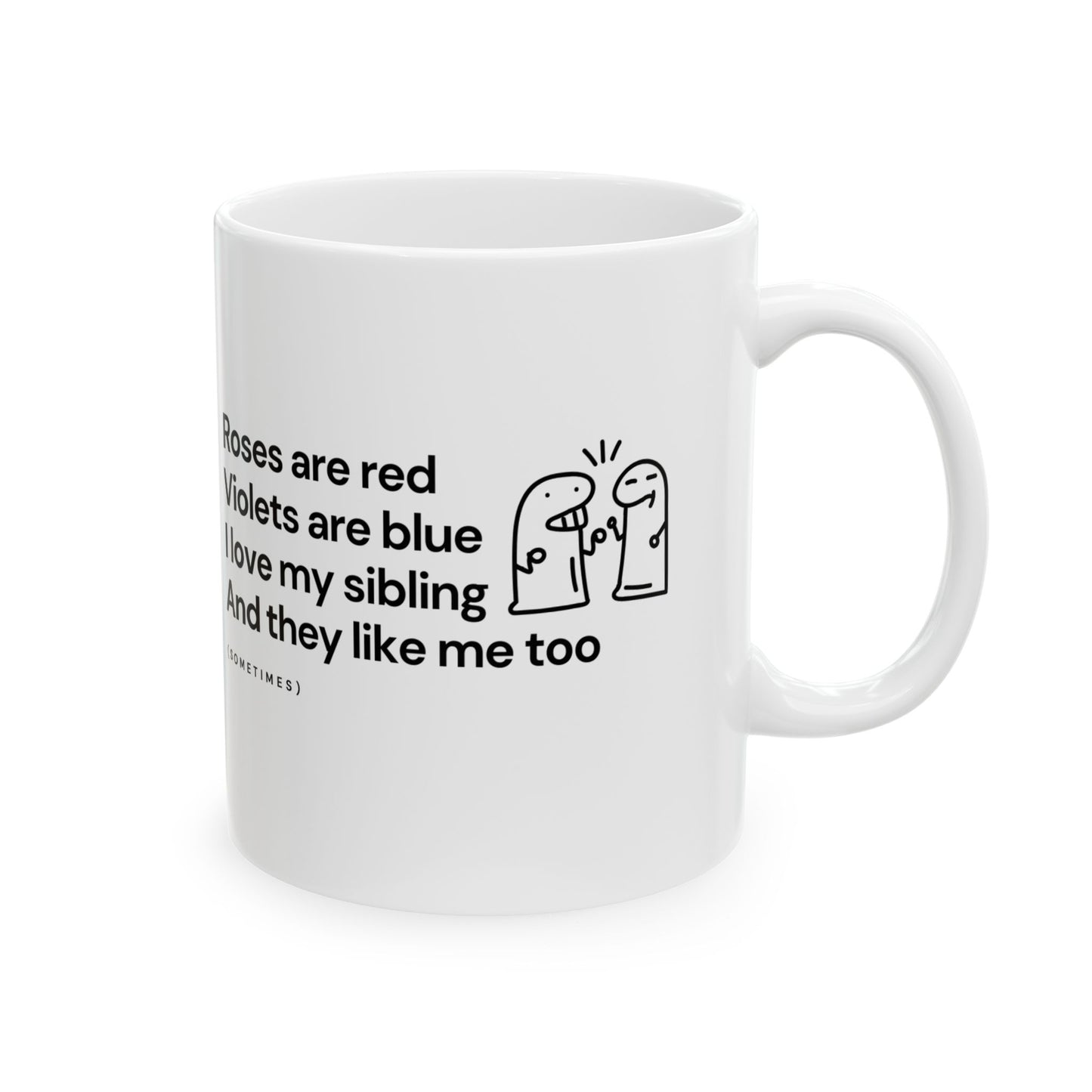 Gender Neutral Sibling Coffee Lover Funny Ceramic Mug — Gift