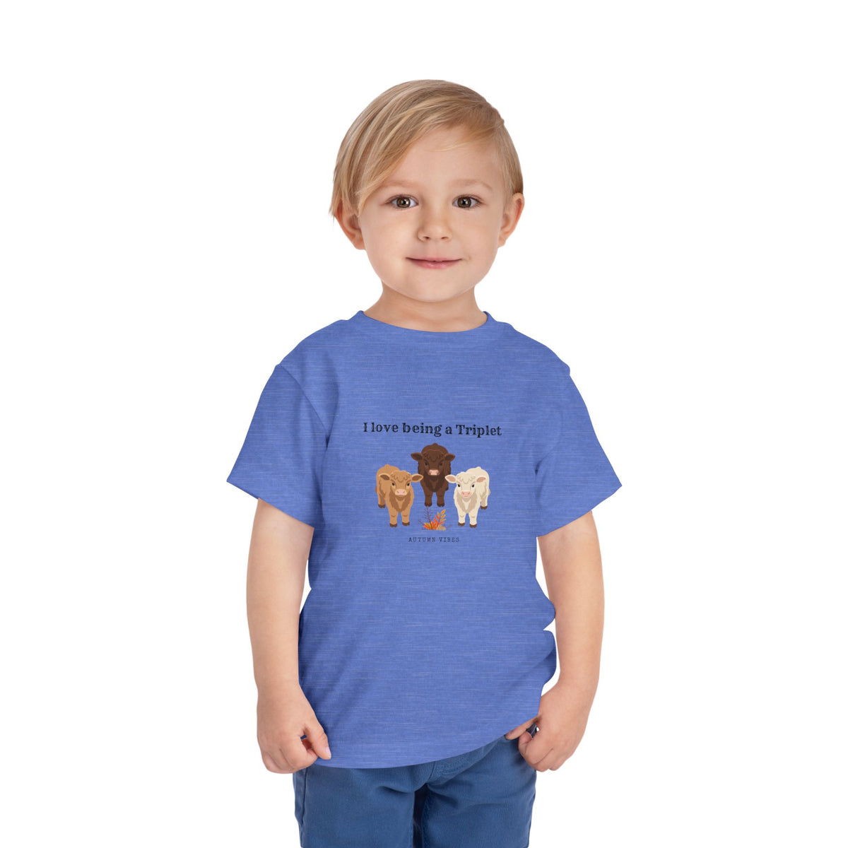 I Love Being a Triplet Toddler Tee – Cute Matching Sibling Autumn Shirt
