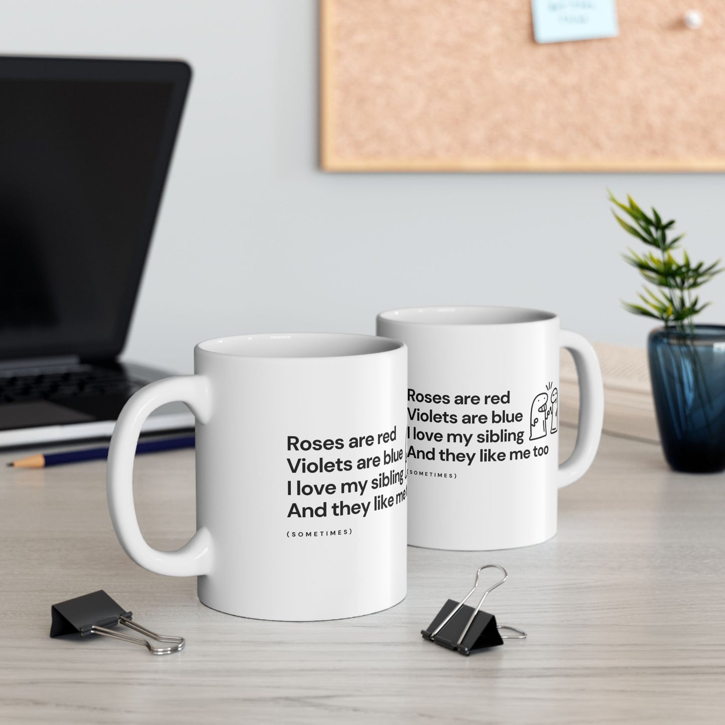 Gender Neutral Sibling Coffee Lover Funny Ceramic Mug — Gift