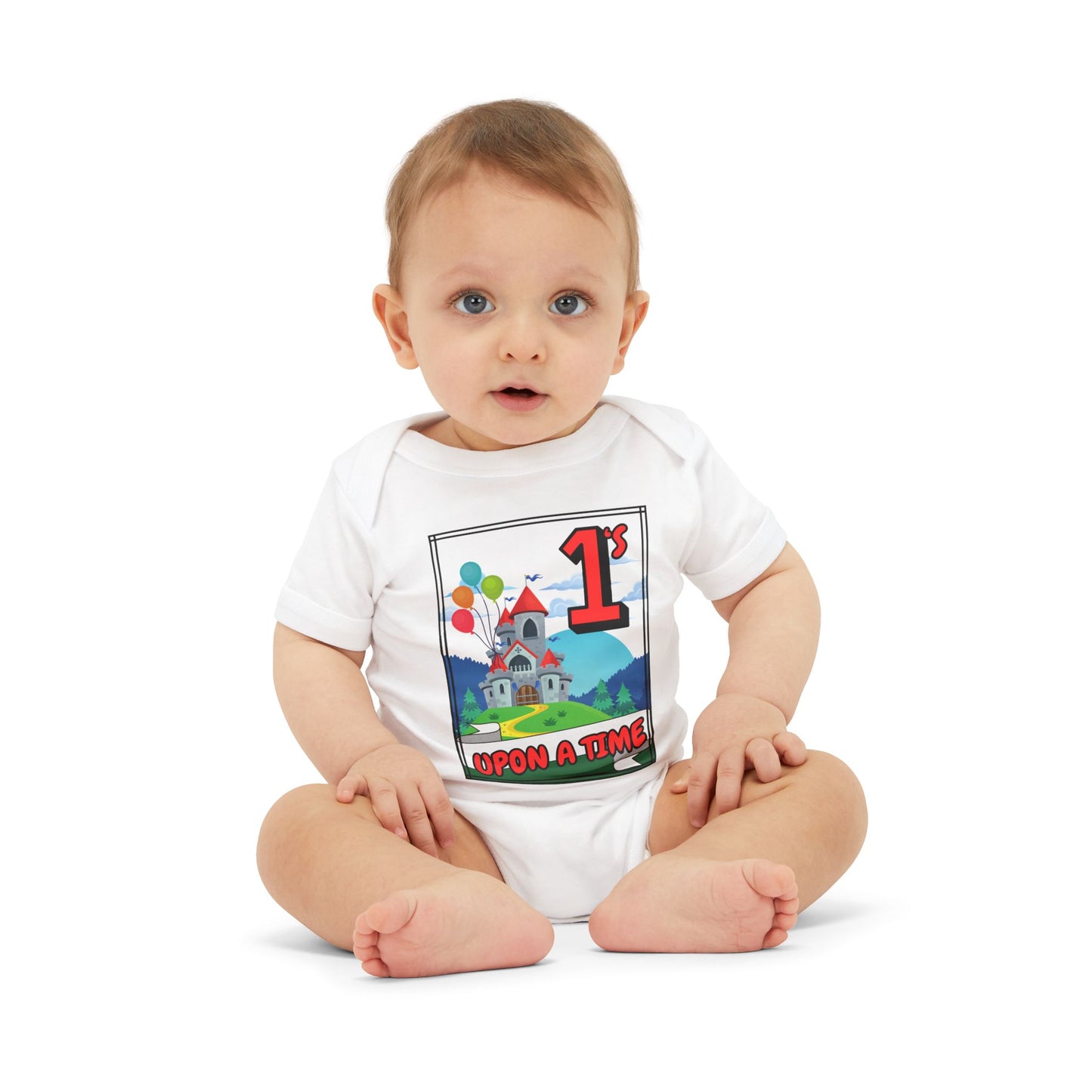 1st Birthday Baby Bodysuit "Once Upon a Time" Adorable Twin/ Triplet Matching Outfits | Infant One Piece | Party Attire