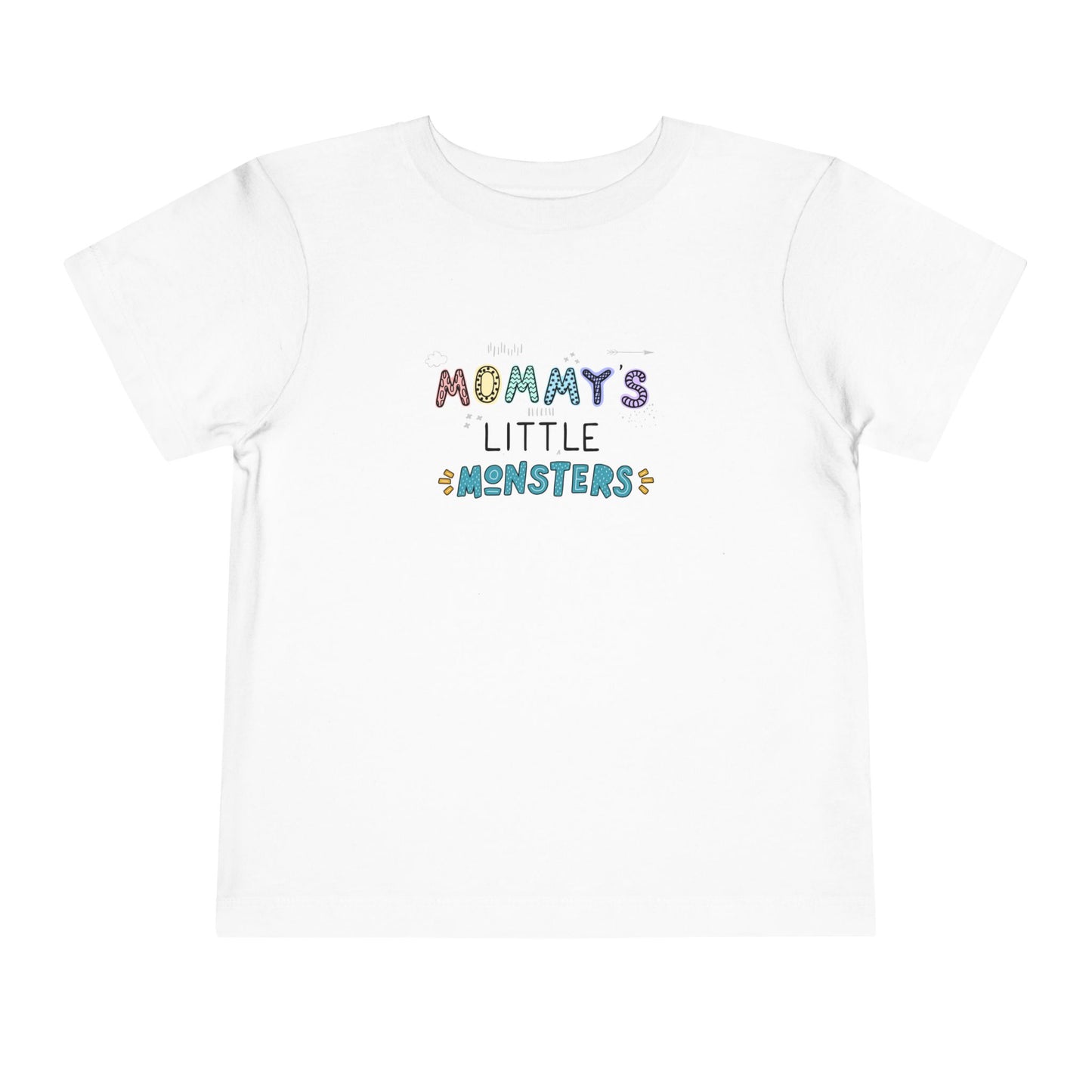 Toddler Tee — "Mommy's Little Monsters" Cute Pastel Monster Graphic