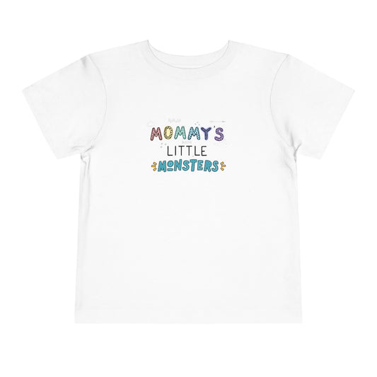 Toddler Tee — "Mommy's Little Monsters" Cute Pastel Monster Graphic