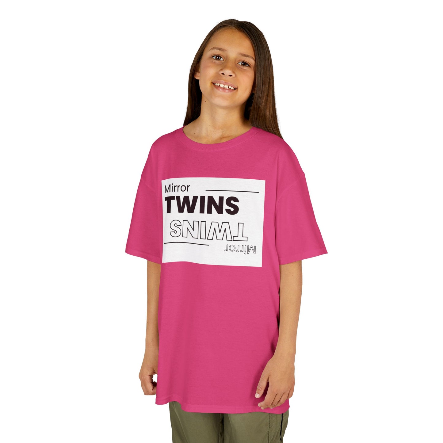 Mirror Twins Kids T-Shirt - Fun Mirror Design for Siblings